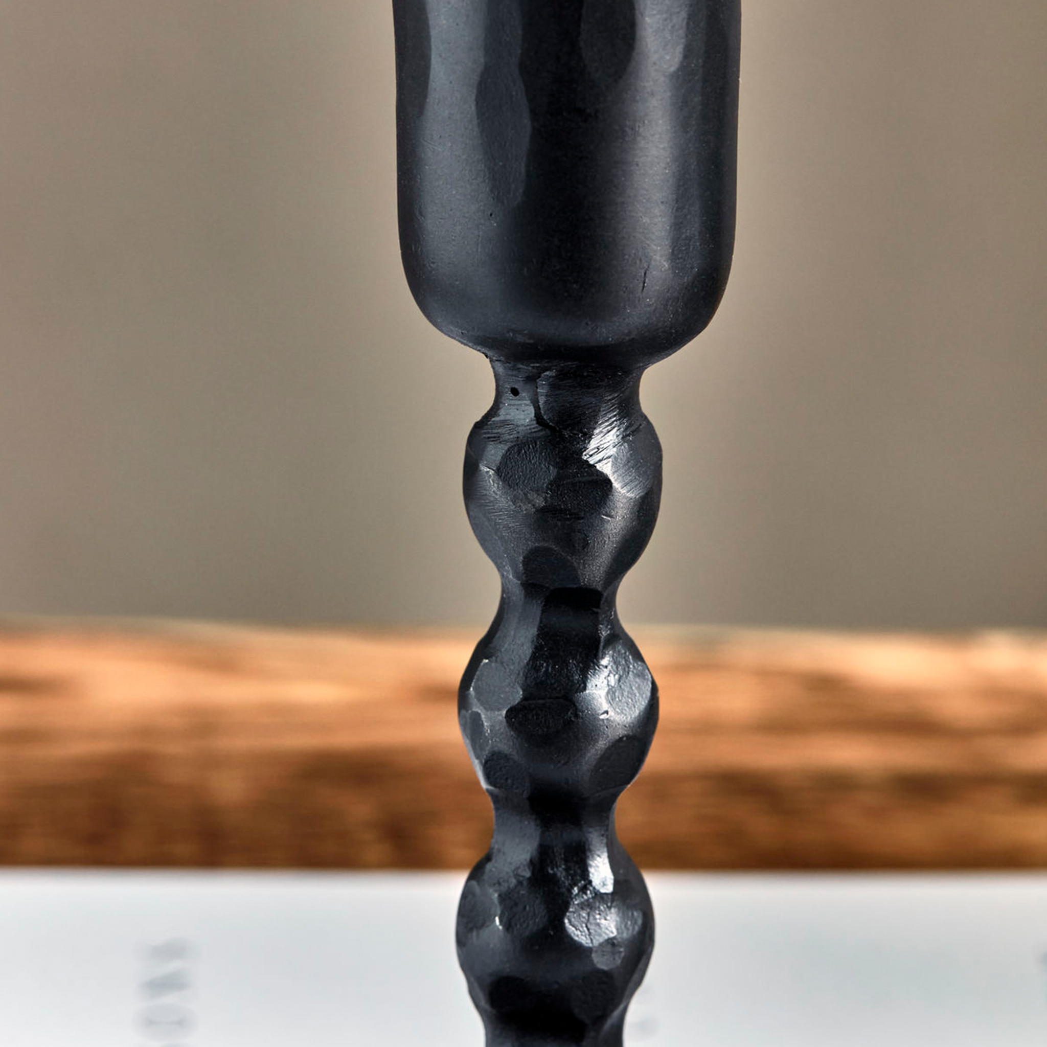 Mala Black Candle Stand | Large