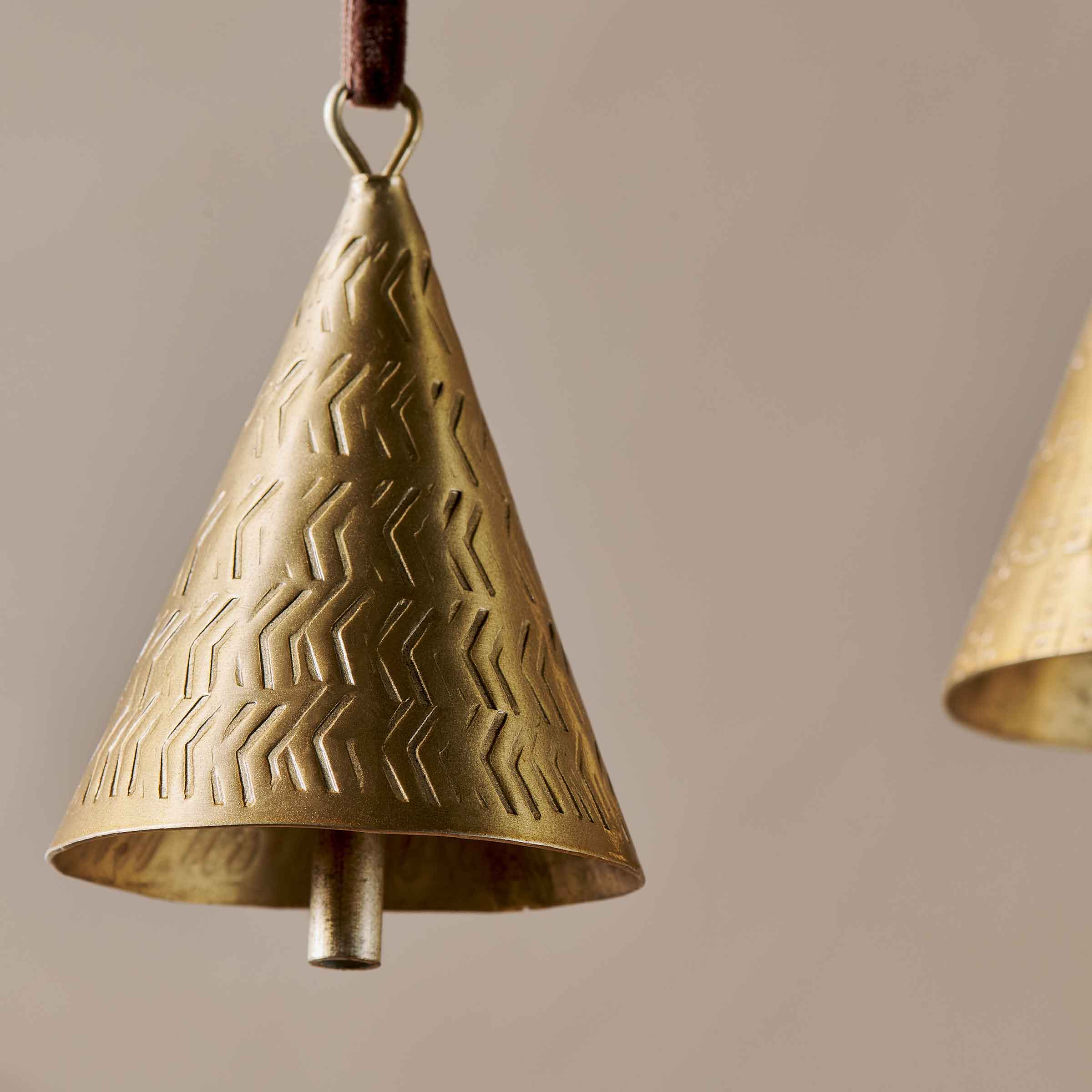 Manya Brass Bell Baubles | Set of 3
