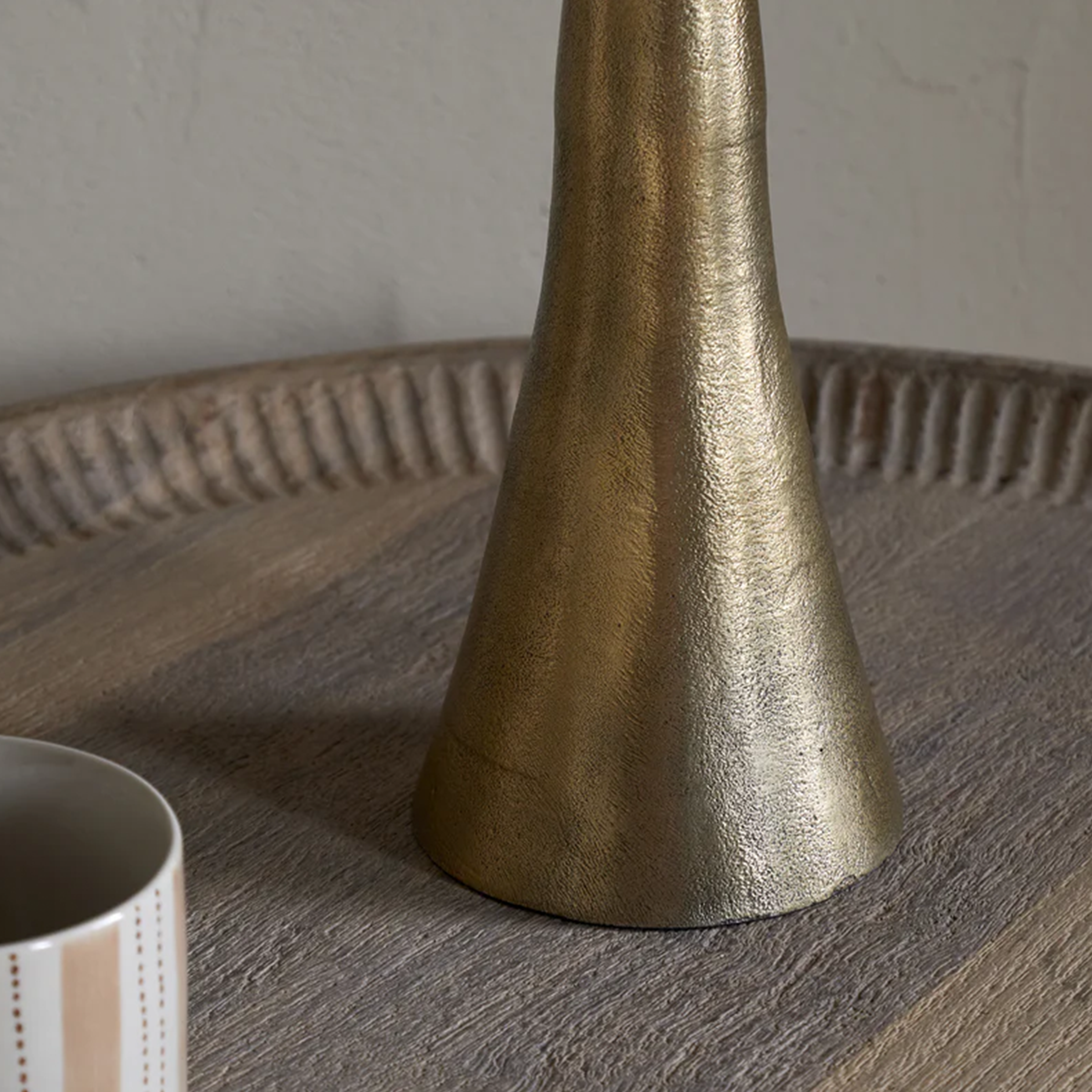 Marpha Antique Brass Table Lamp with Jute Shade