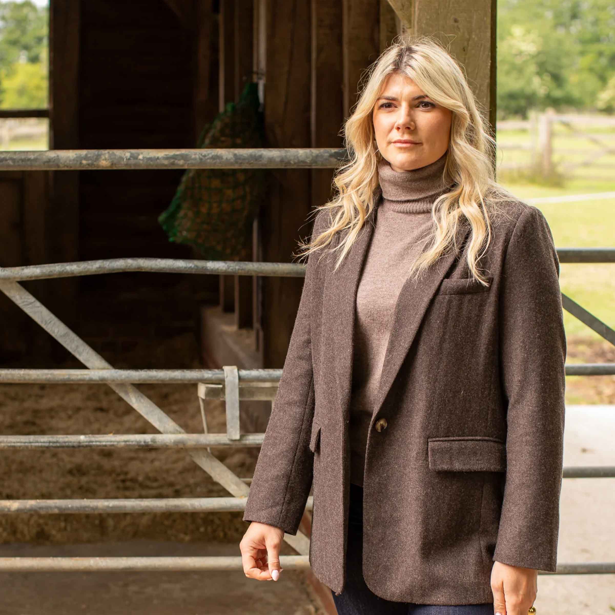 Martha Roll Neck Jumper | Dark Biscuit