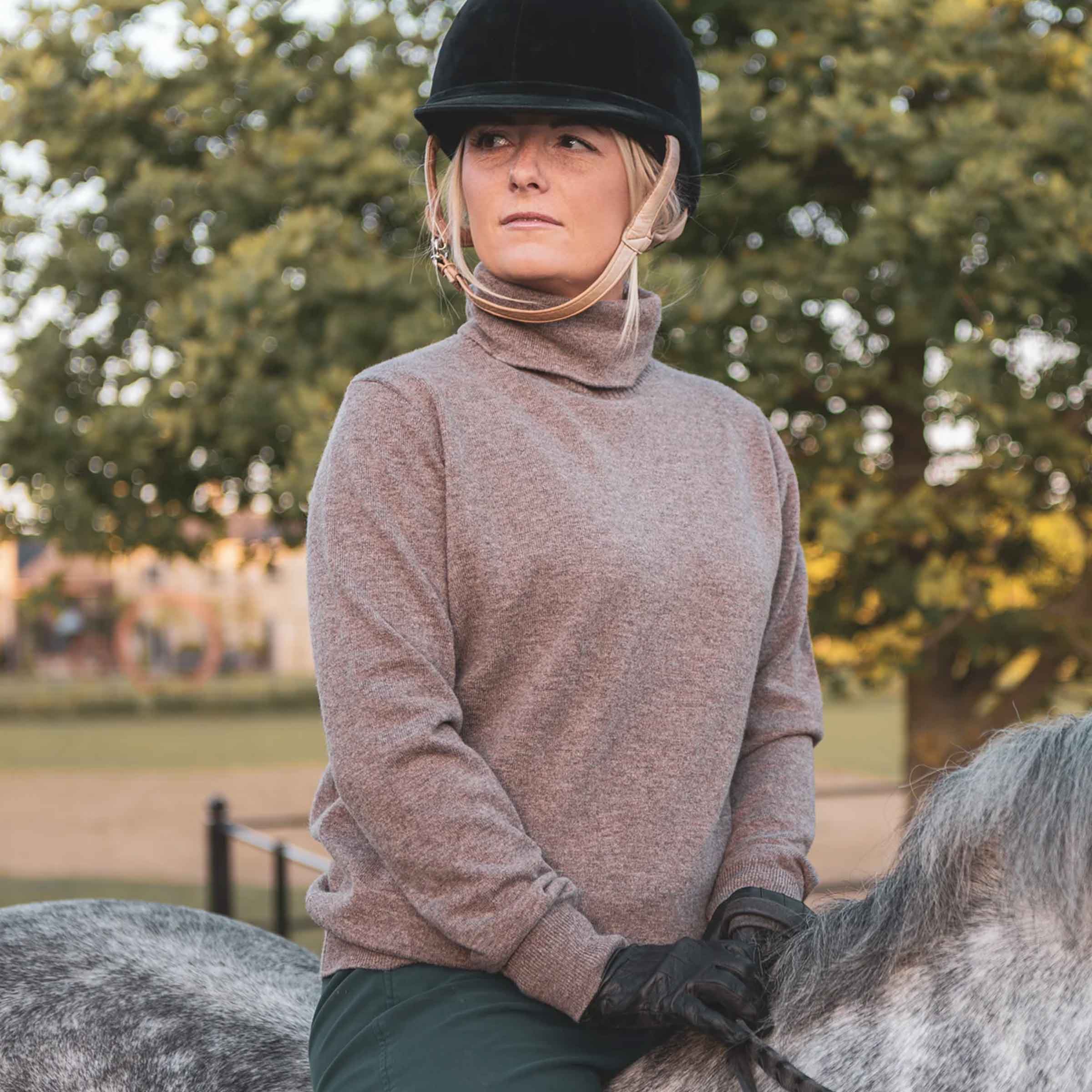 Martha Roll Neck Jumper | Dark Biscuit