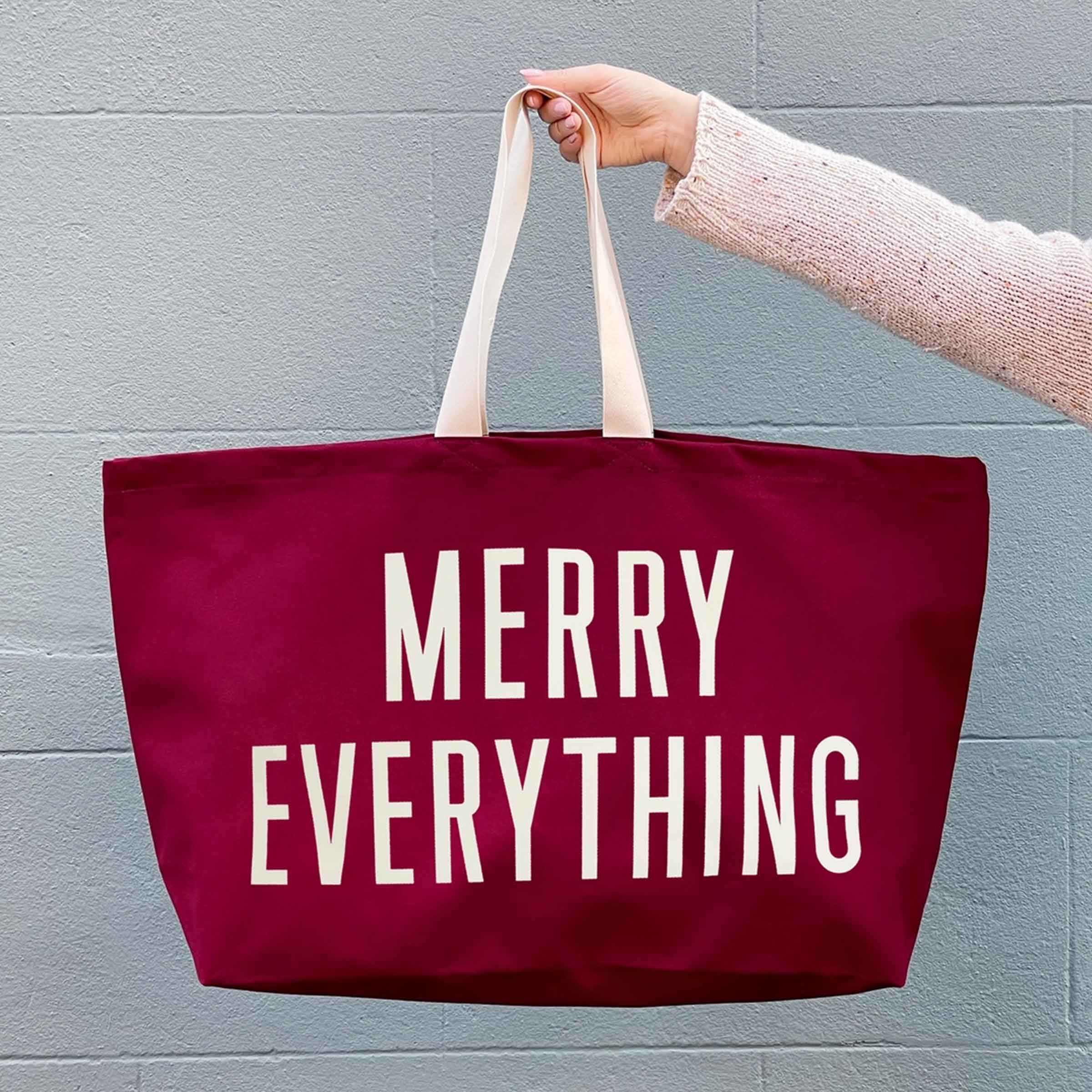Merry Everything | Really Big Bag | Burgundy
