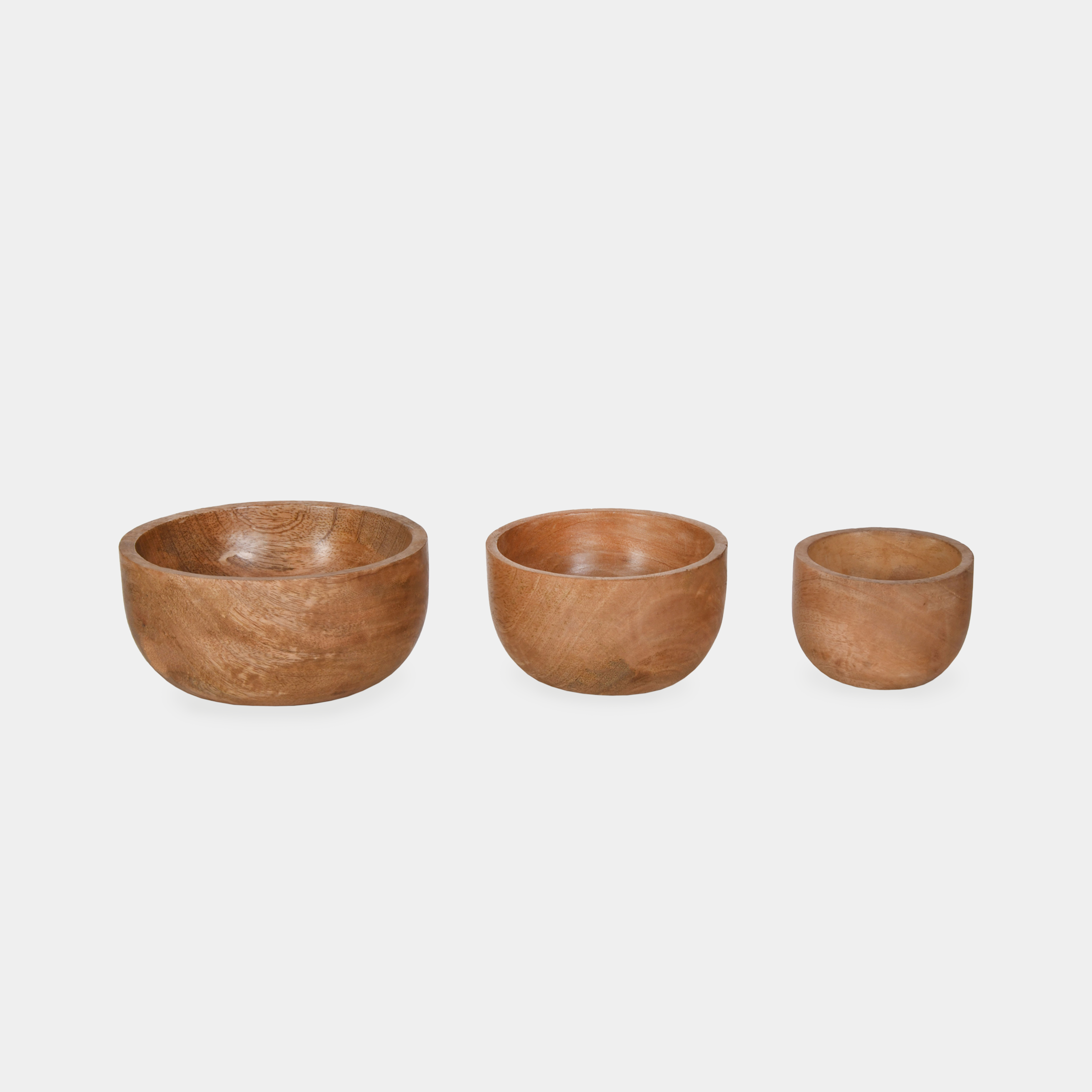 Midford Mango Wood Nibble Bowls | Set of 3