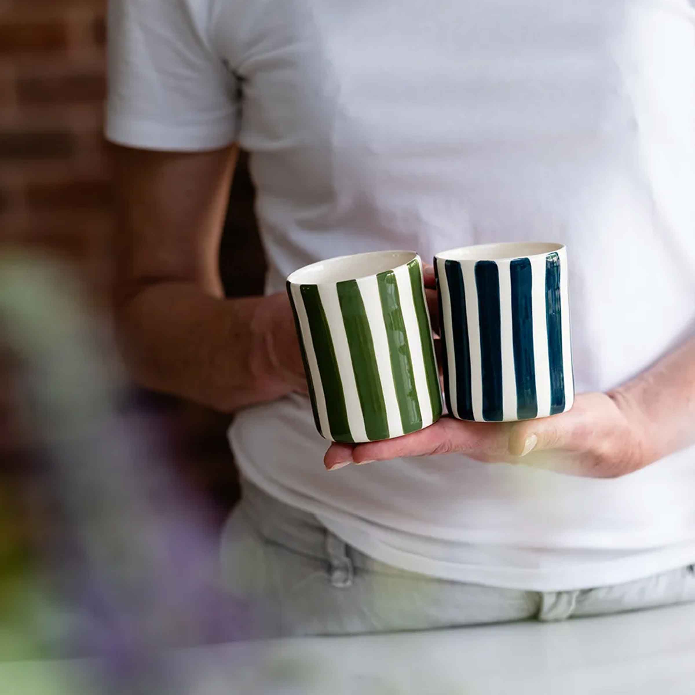 Musango Candy Stripe Demi Mug | Graphite
