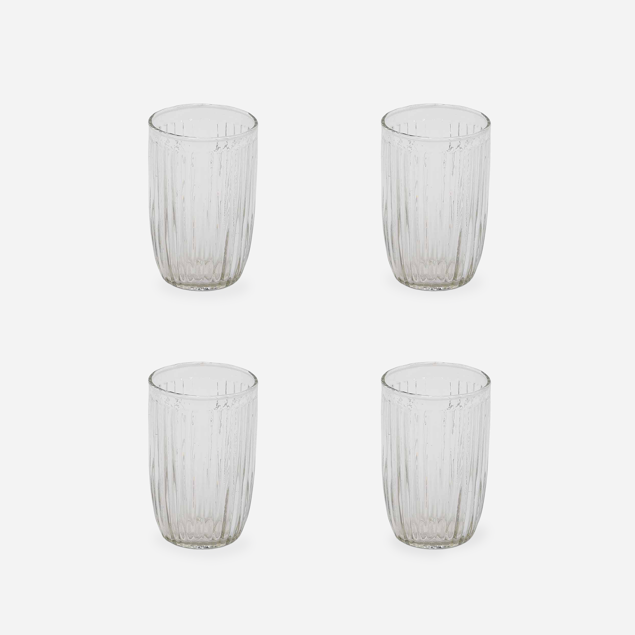 Northmoor Ribbed Tall Tumblers | Set of 4