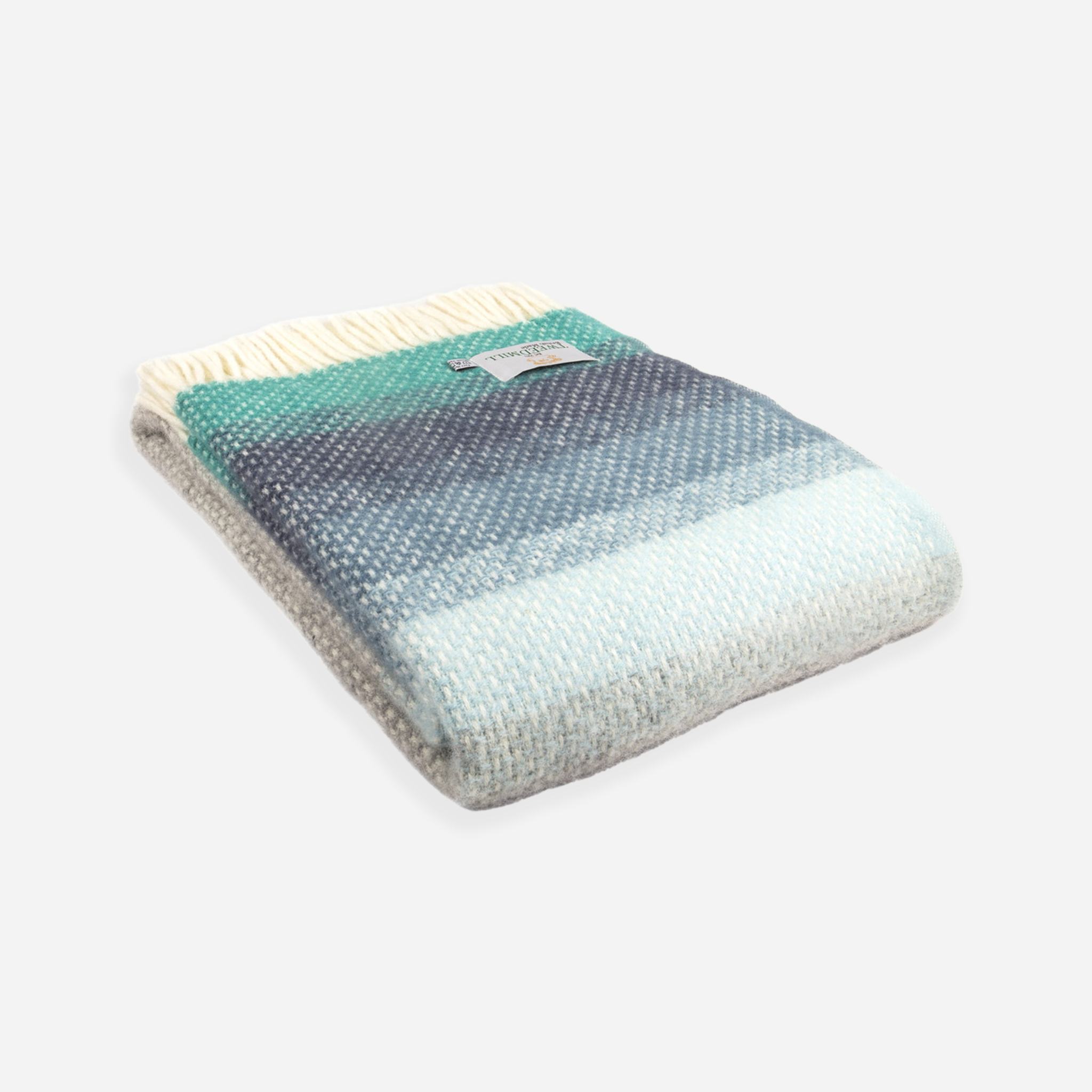 Pure New Wool Throw | Ombre | Seaside Blue