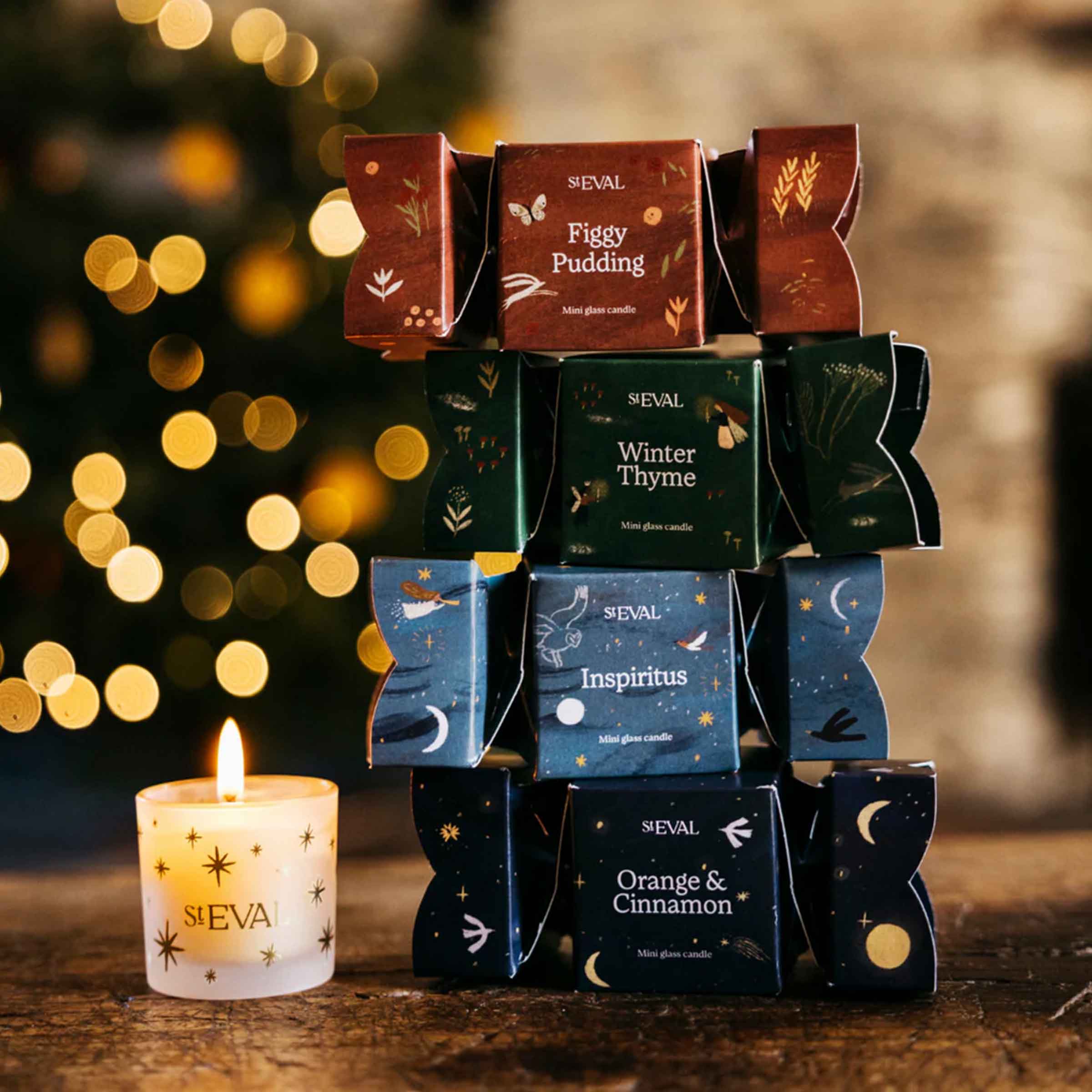 Orange & Cinnamon Christmas Cracker – Mini Candle Gift with Festive Scent