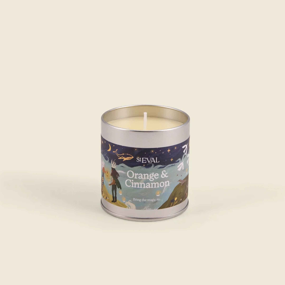 Orange & Cinnamon Scented Christmas Tin Candle