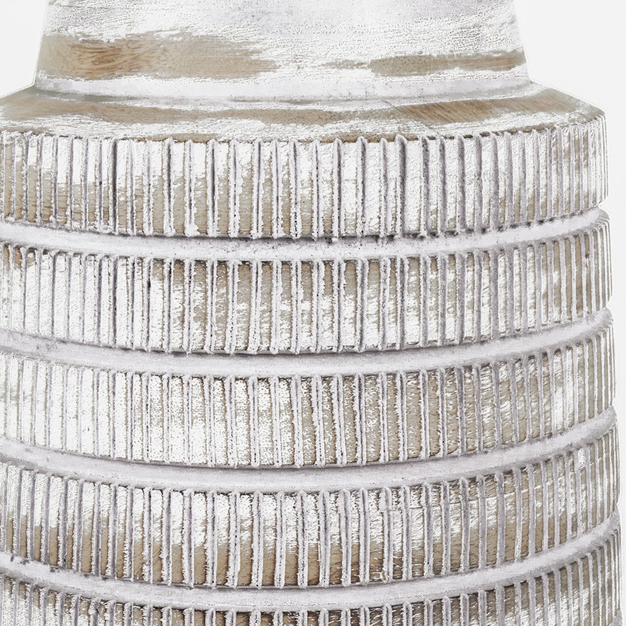 Paihia White Wash Wood Textured Table Lamp