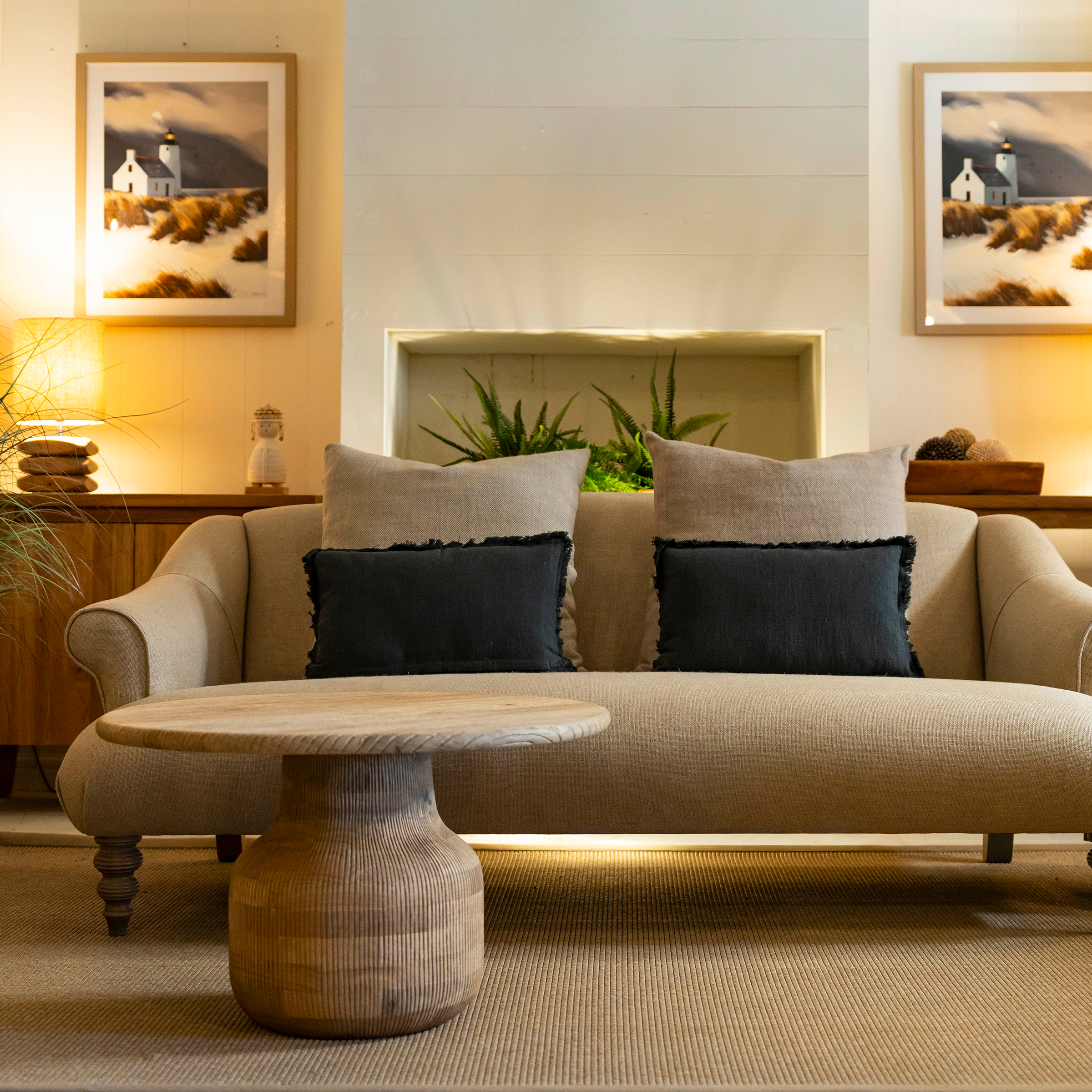 Pemalang Grooved Wood Coffee Table
