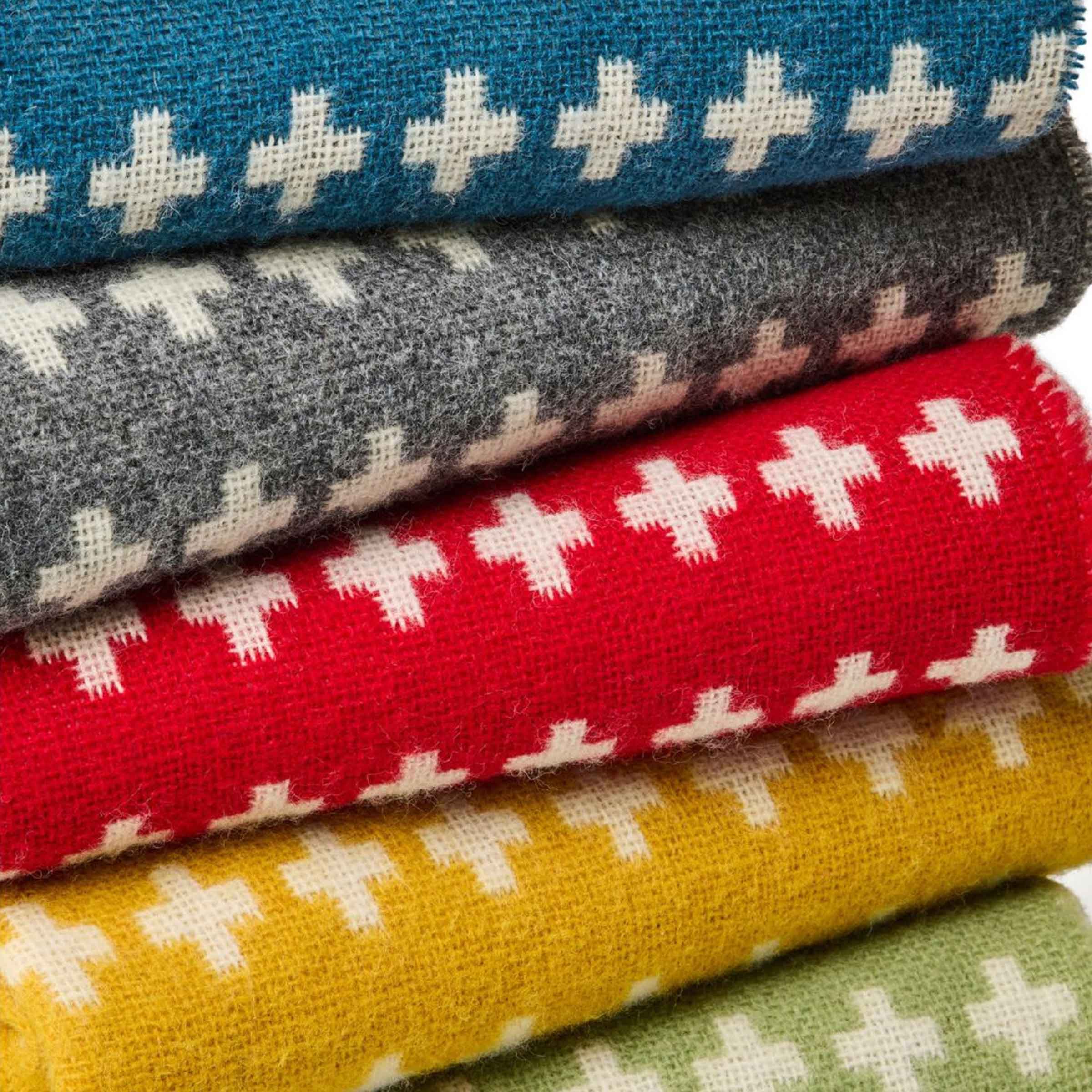 Pure New Wool Throw | Cross | Charcoal