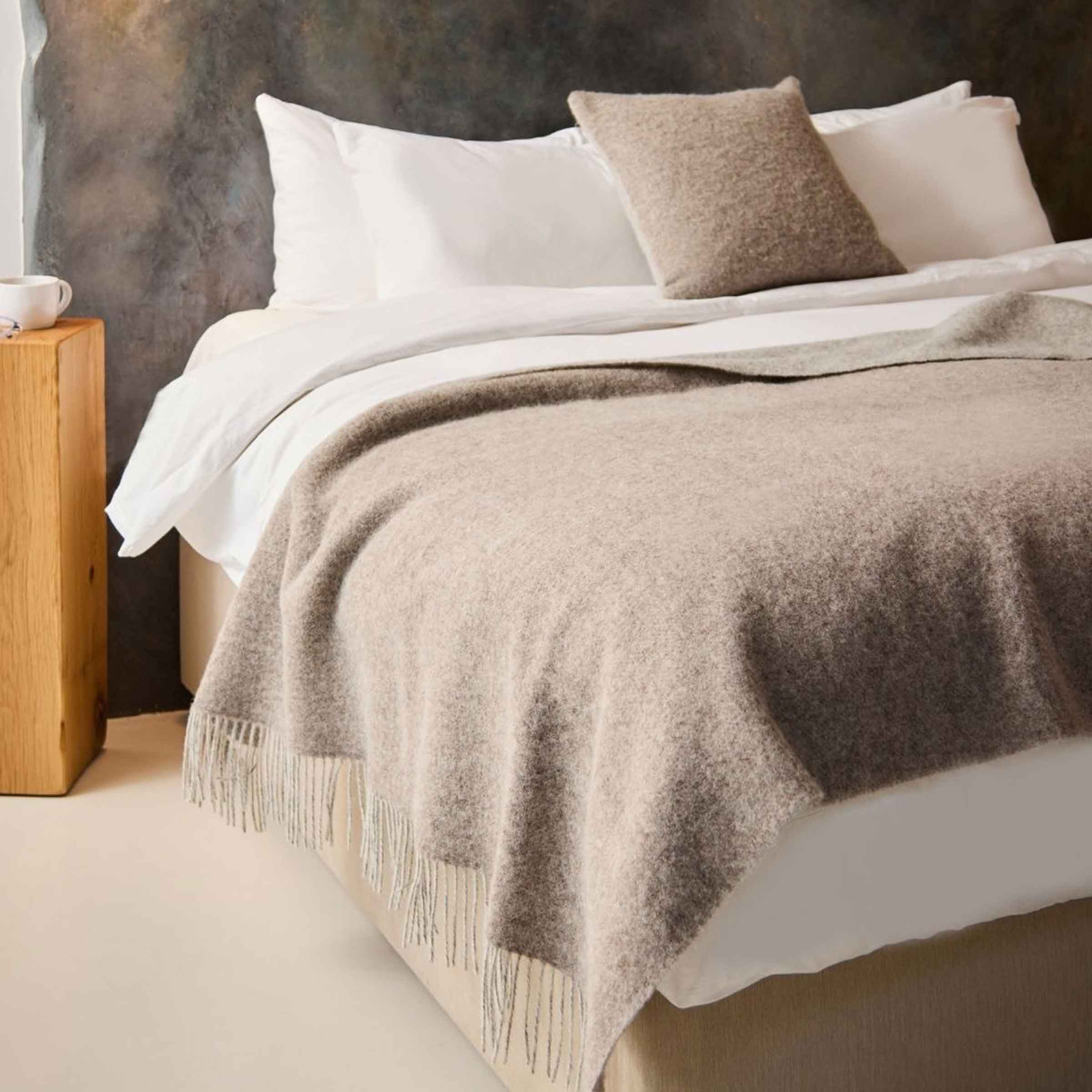 Pure New Wool Throw | Dartmoor | Taupe