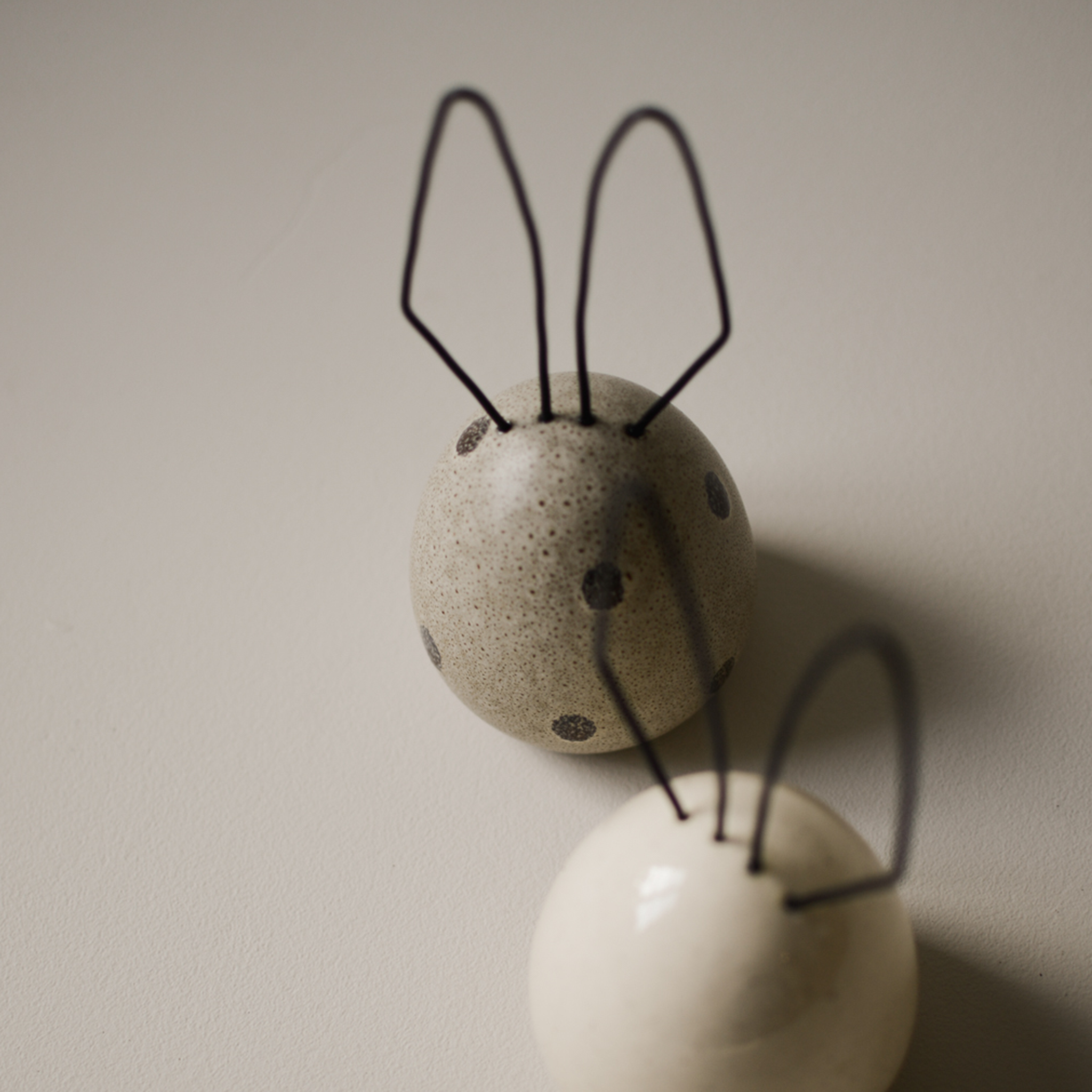 Ceramic Rabbit | Beige Dot