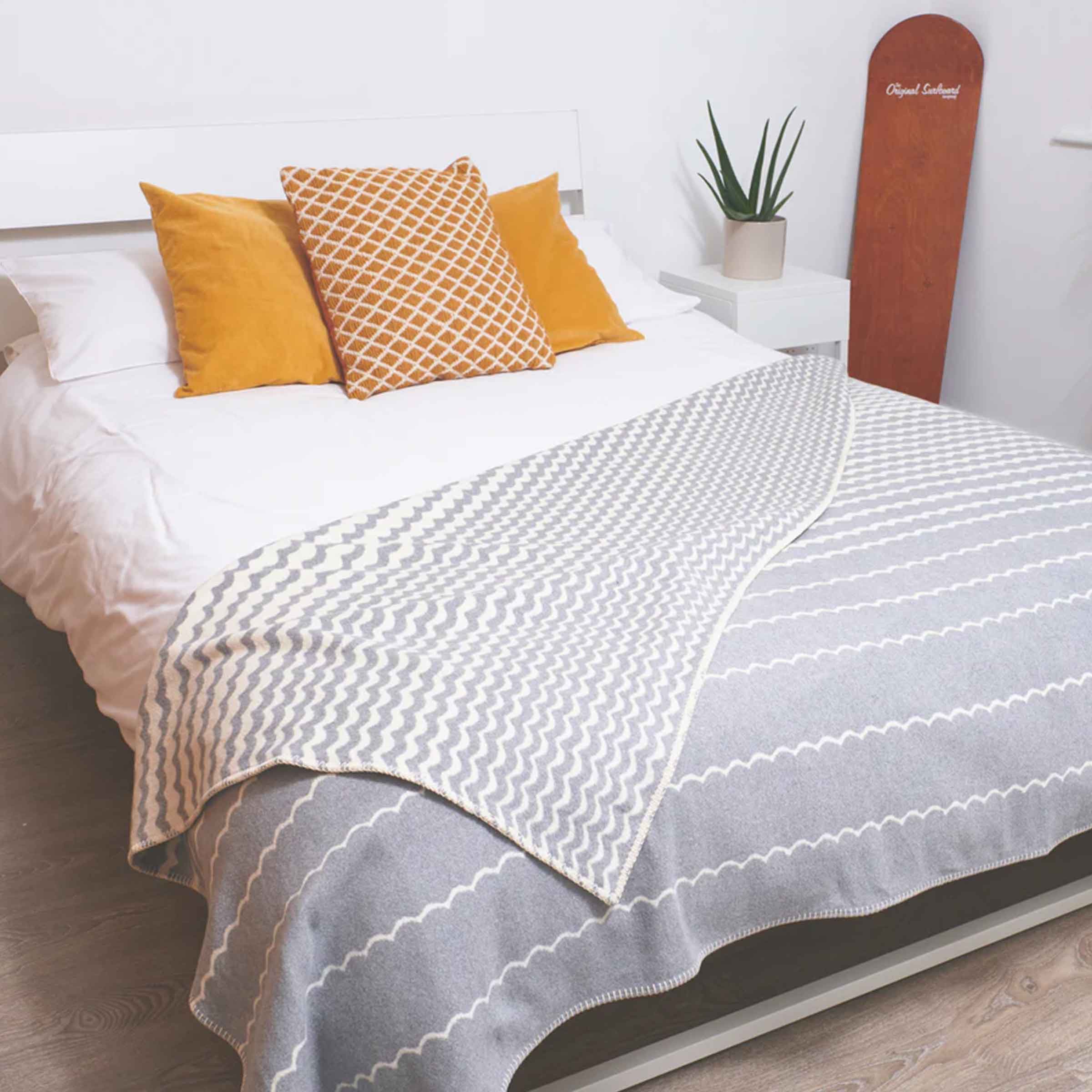 Recycled Cotton Blanket | Grey Swell