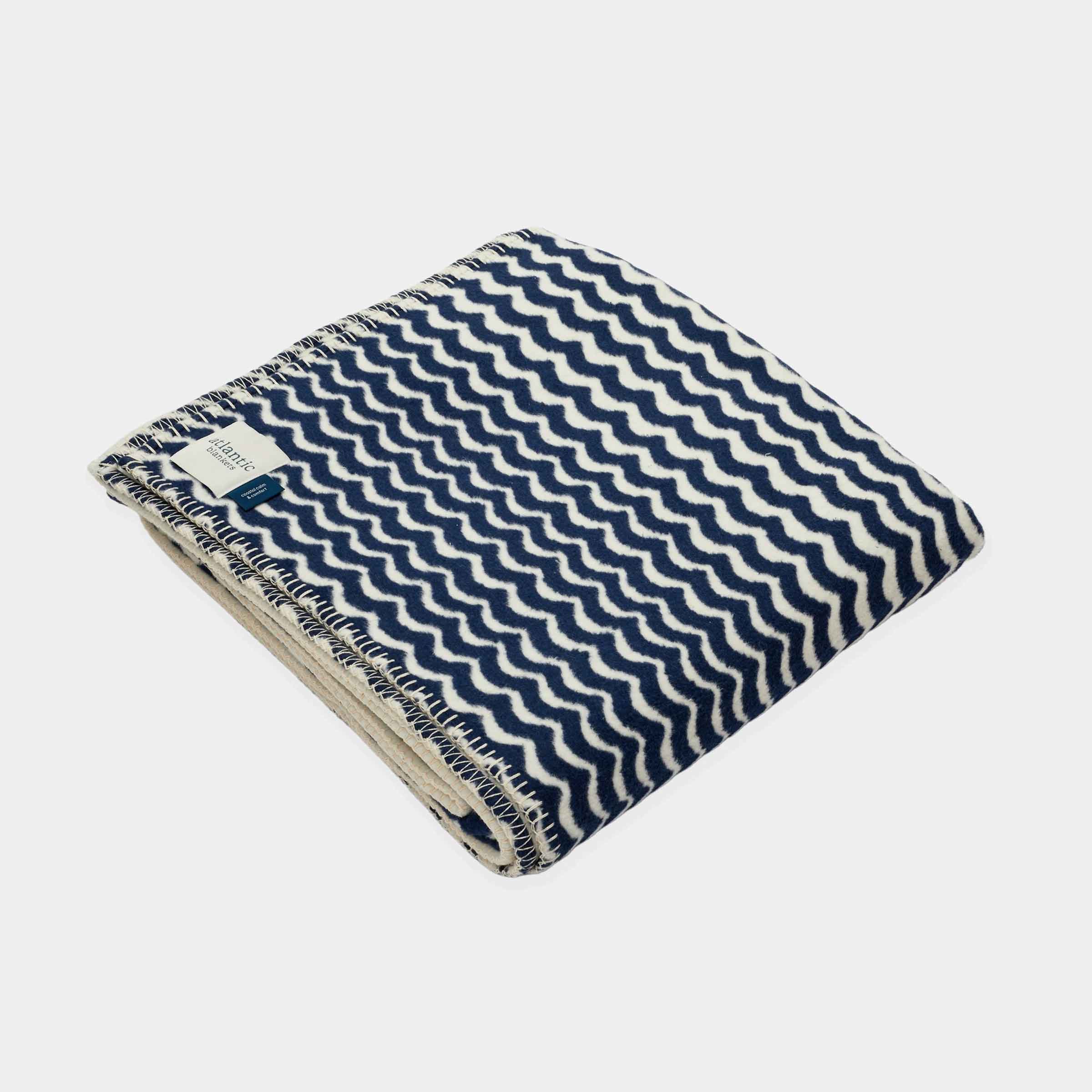 Recycled Cotton Blanket | Navy Swell