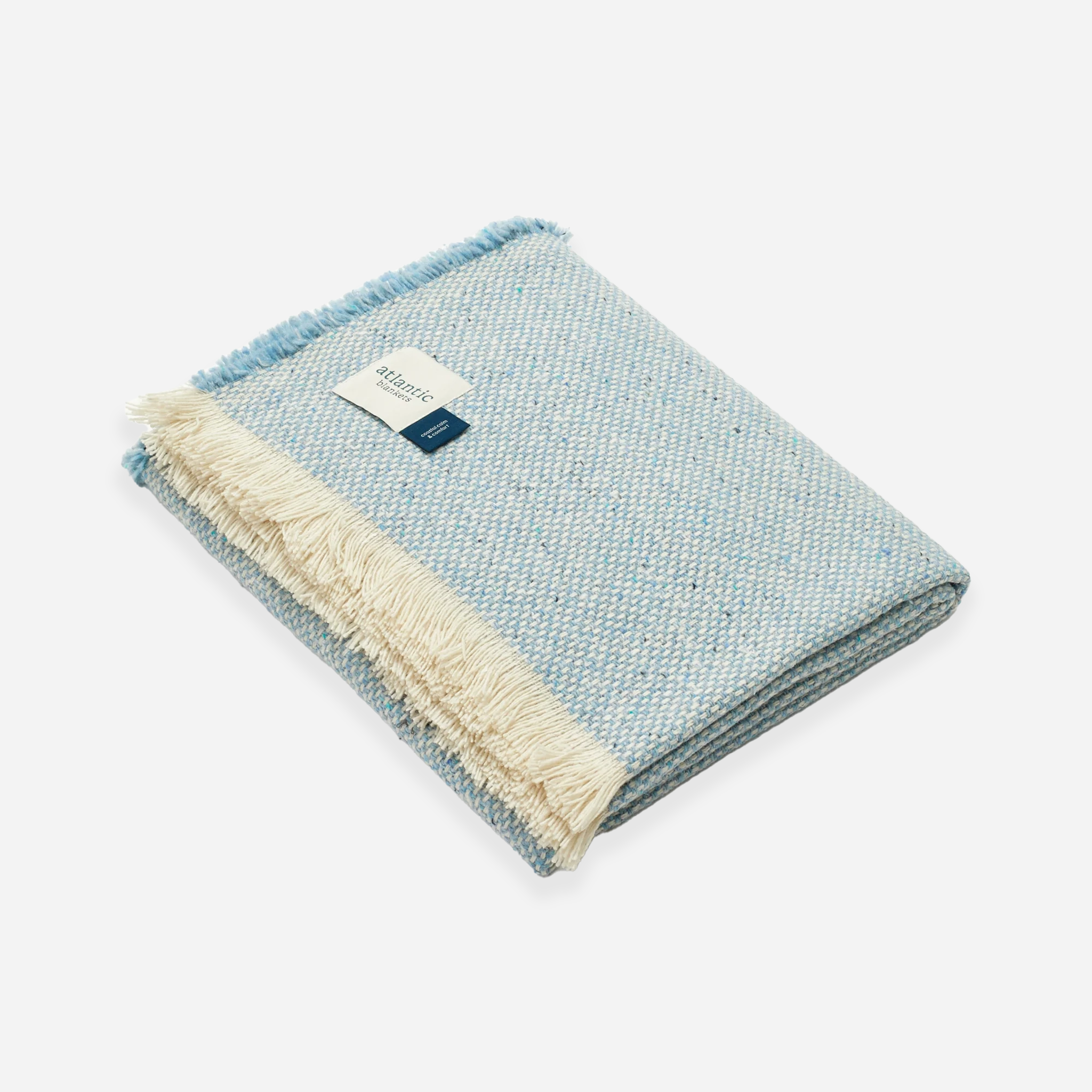 Recycled Wool Blanket | Coastal Blue