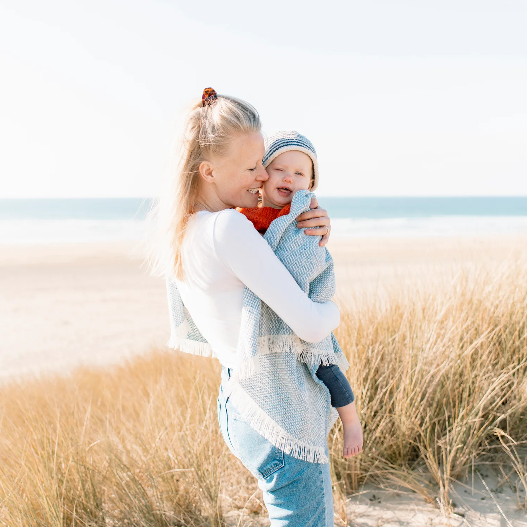 Recycled Wool Blanket | Coastal Blue
