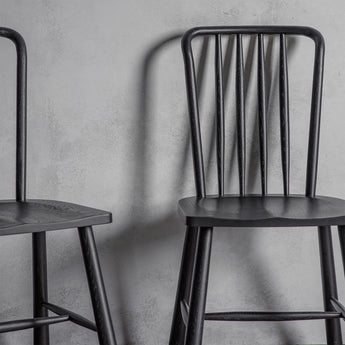 Sakra Dining Chairs (Pair) - Black