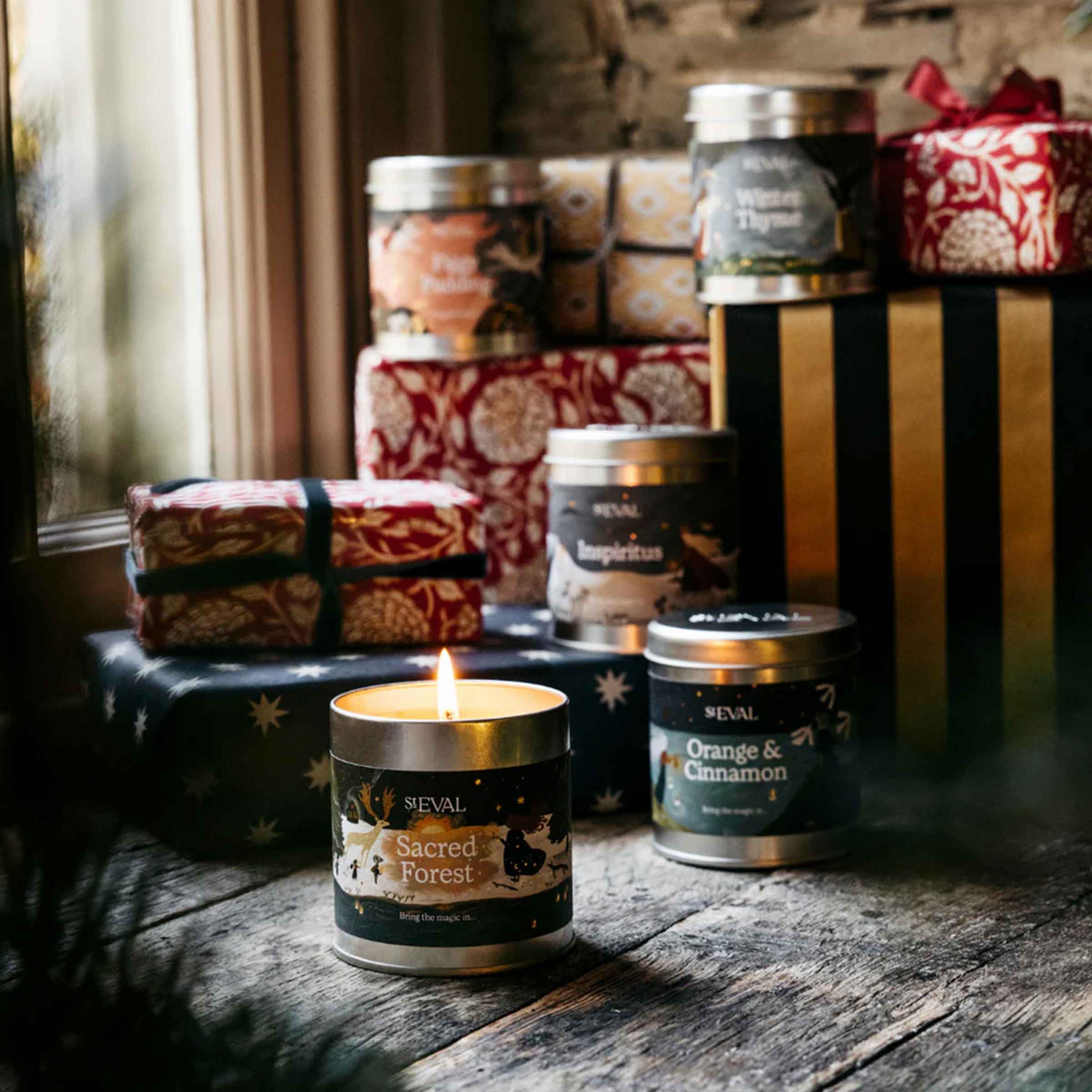 Orange & Cinnamon Scented Christmas Tin Candle