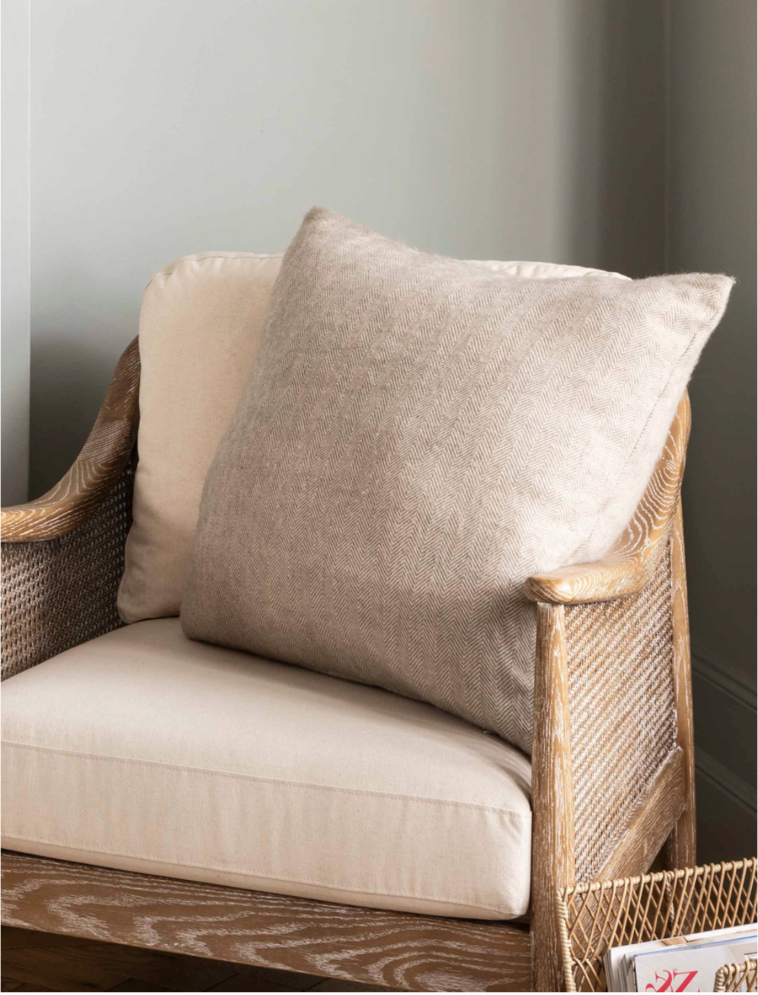 Stockwell Herringbone Cushion | Wool | 60 x 60