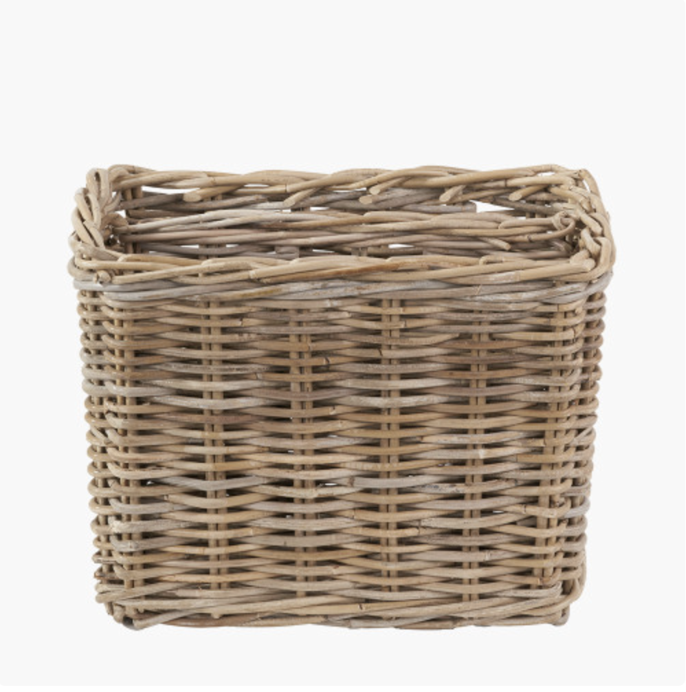 Kubu Grey Rattan Magazine Basket