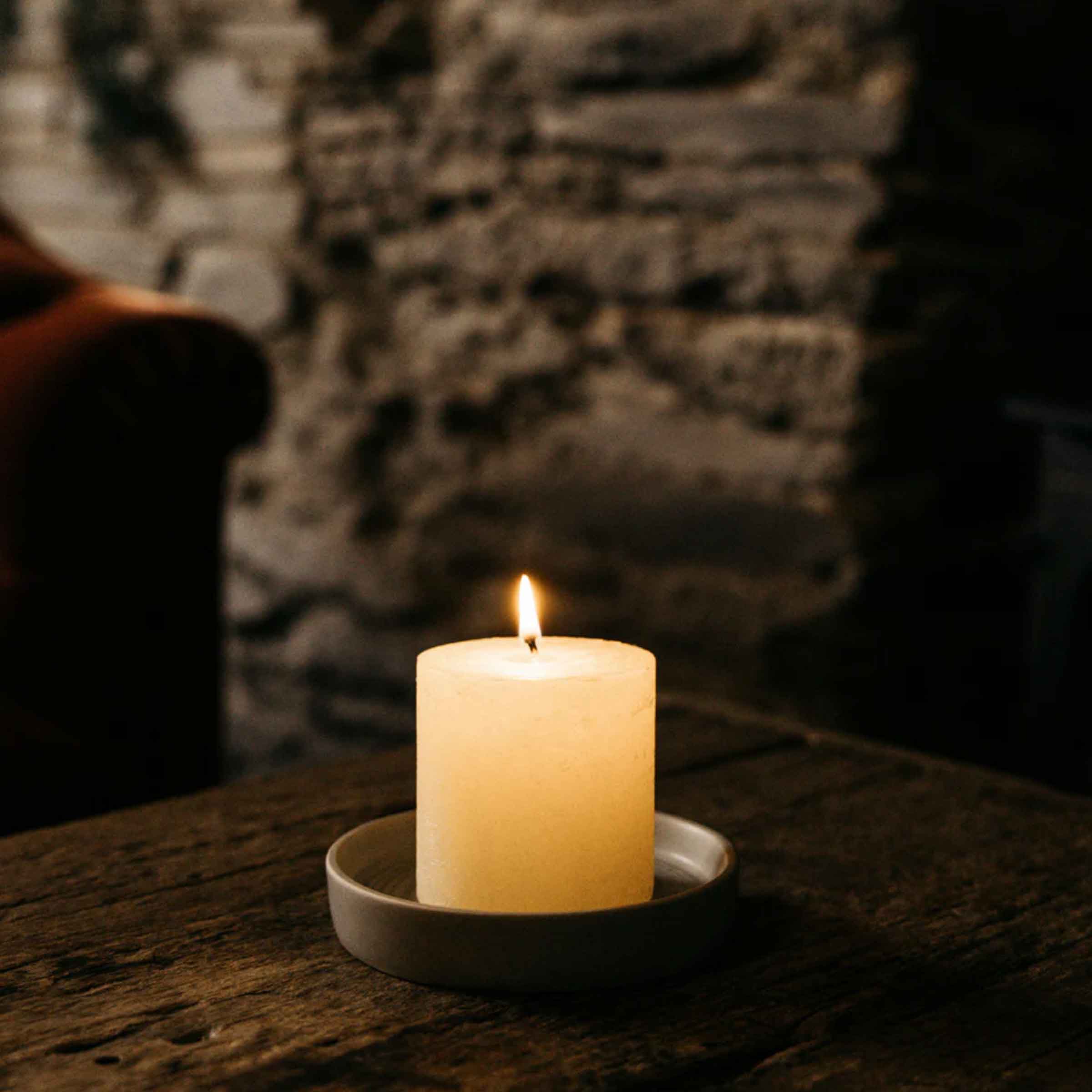 Sea Salt Pillar Candle 3"