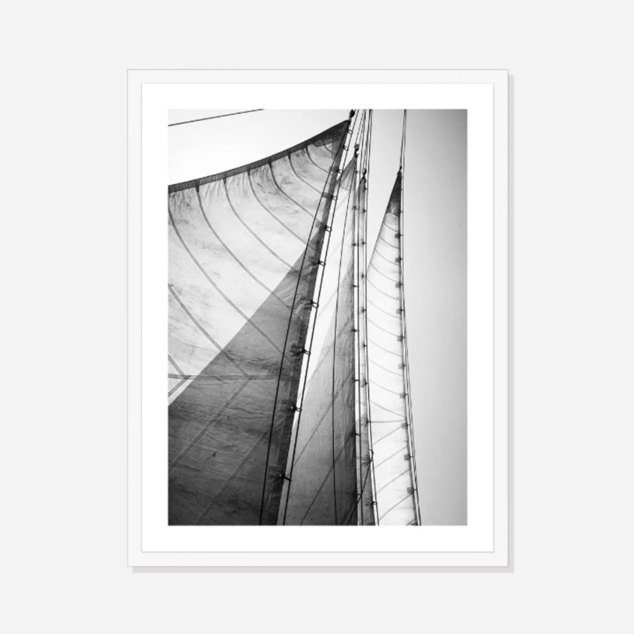 Skyward Sails (Black + White Photography) - Framed