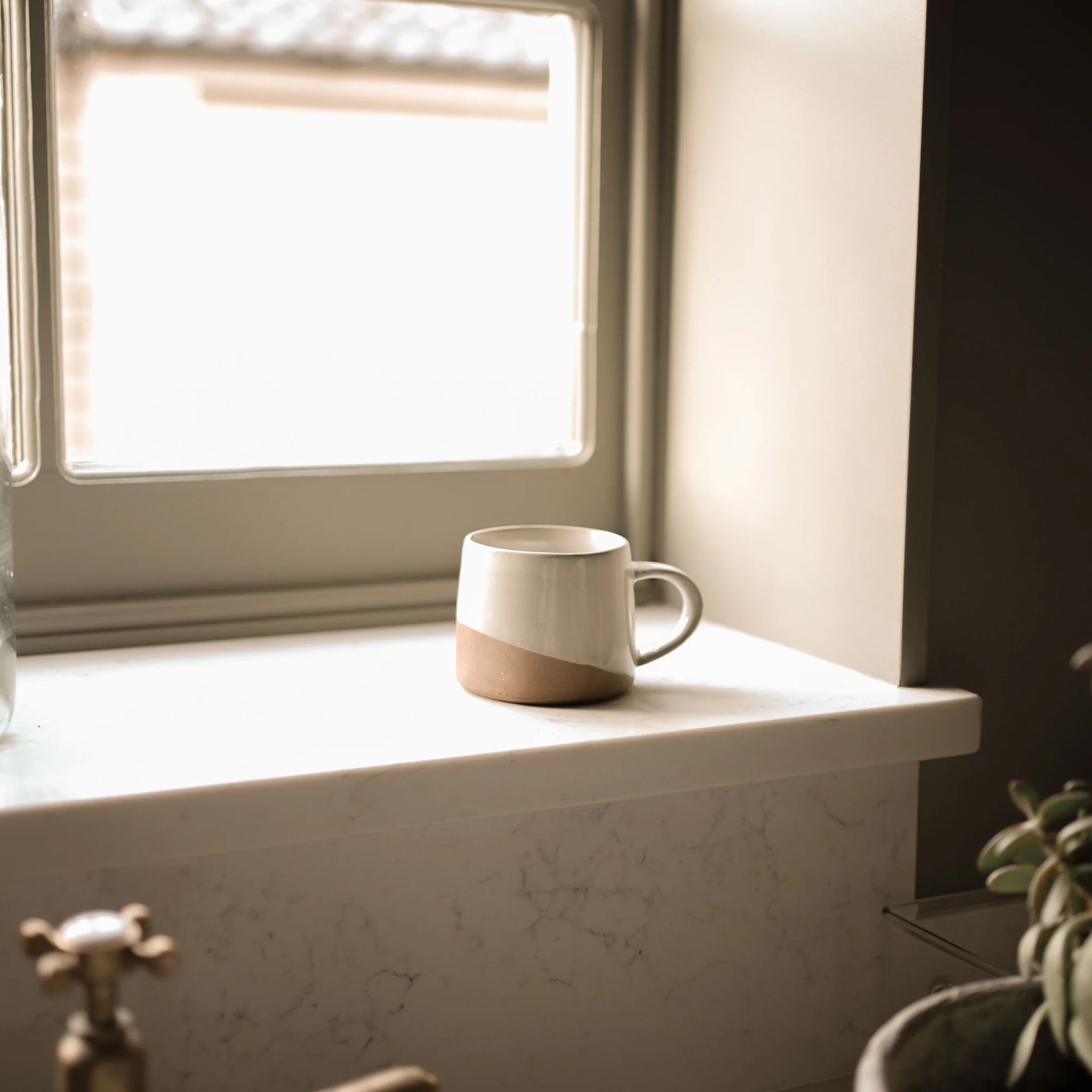 Slanted Glaze Koko Mug | Milk White
