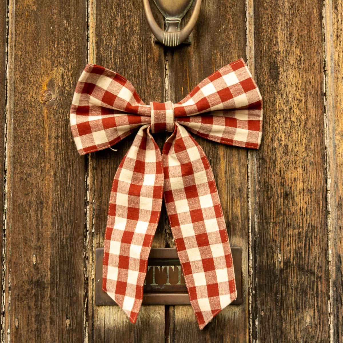 Small Gingham Bow | Winter Berry