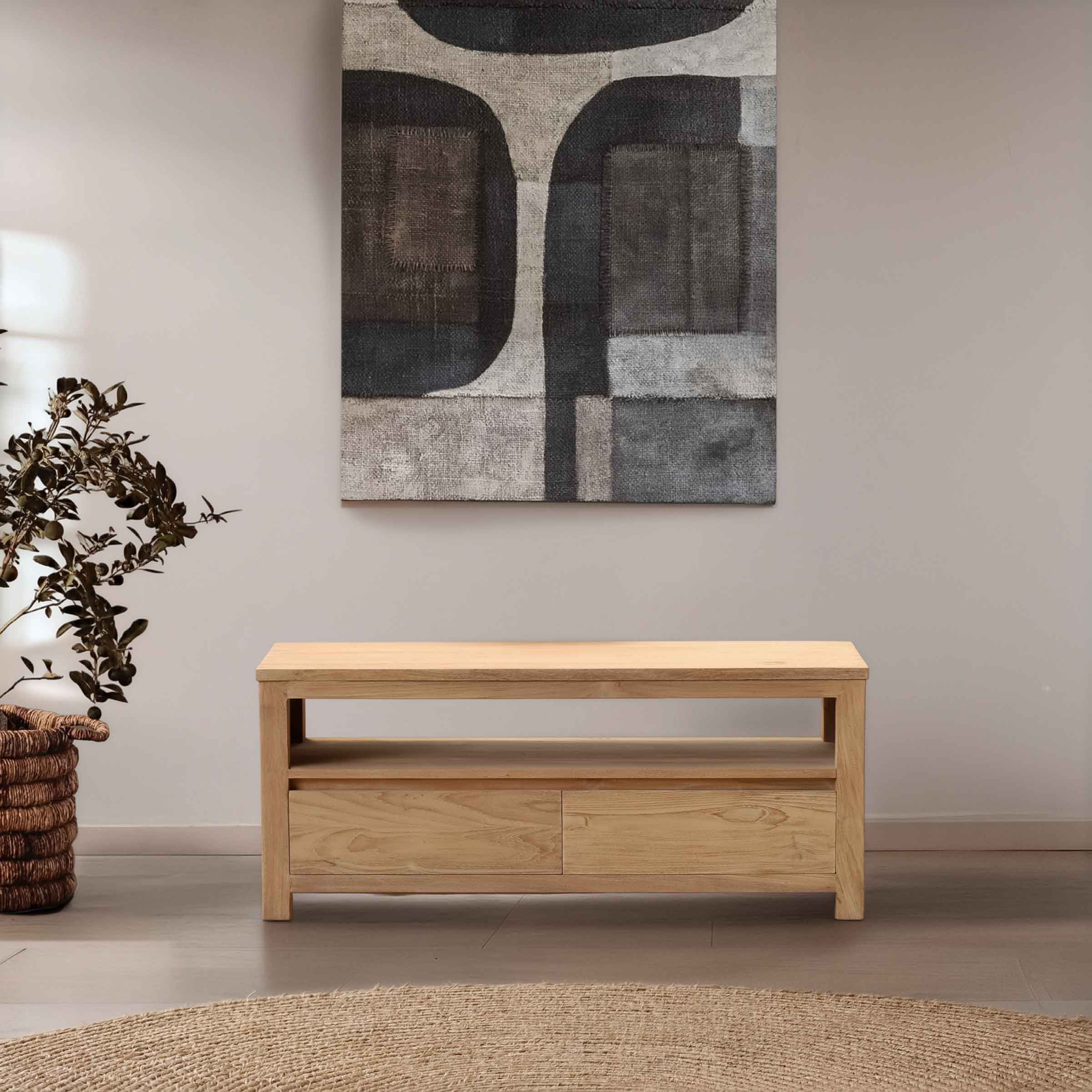 Solent Reclaimed Teak TV Unit | Small