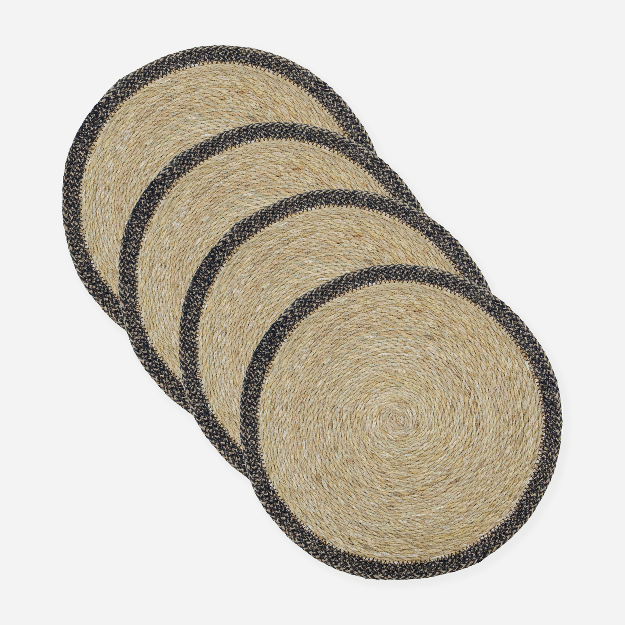 Space Placemat | Black + Natural | Set of 4