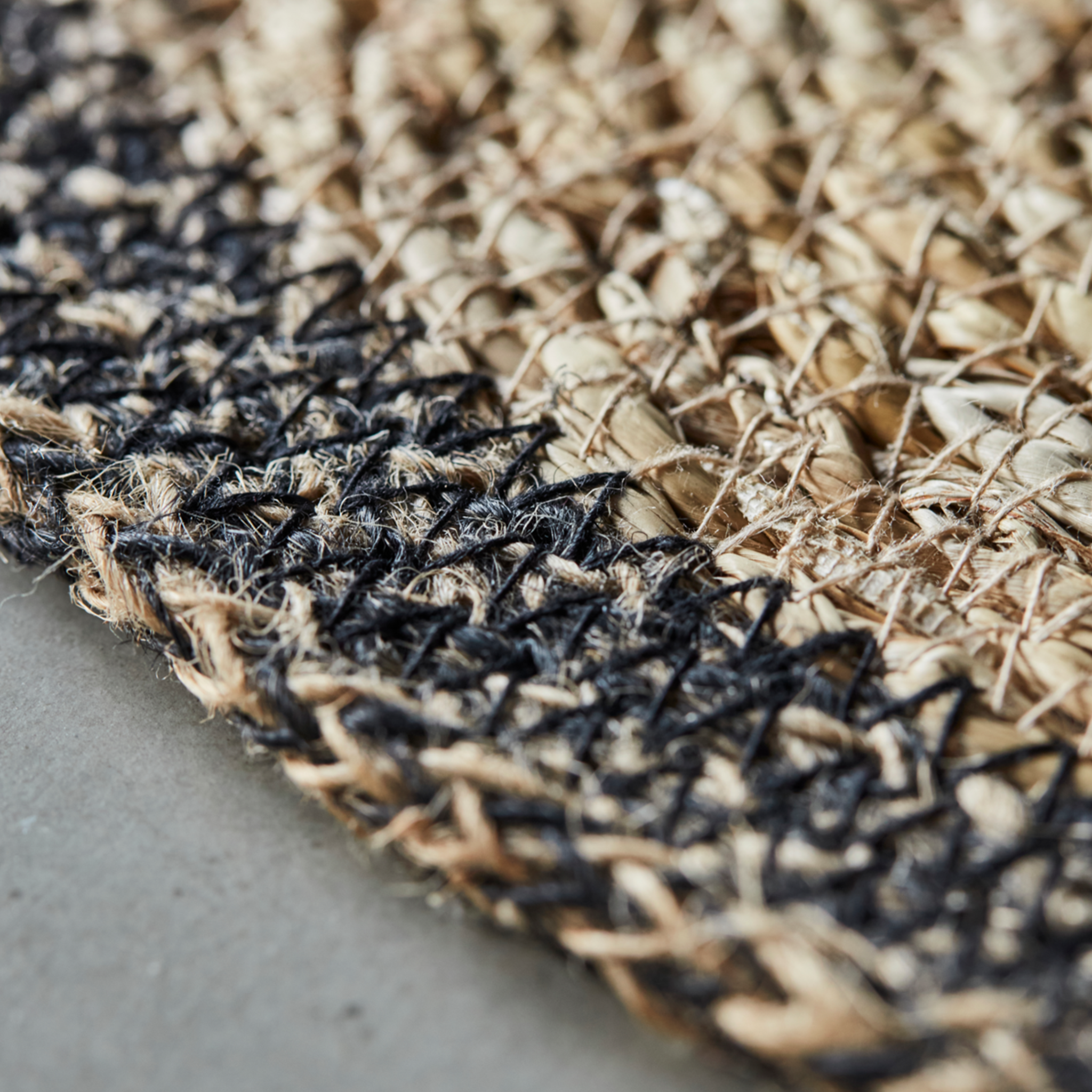 Space Placemat | Black + Natural | Set of 4