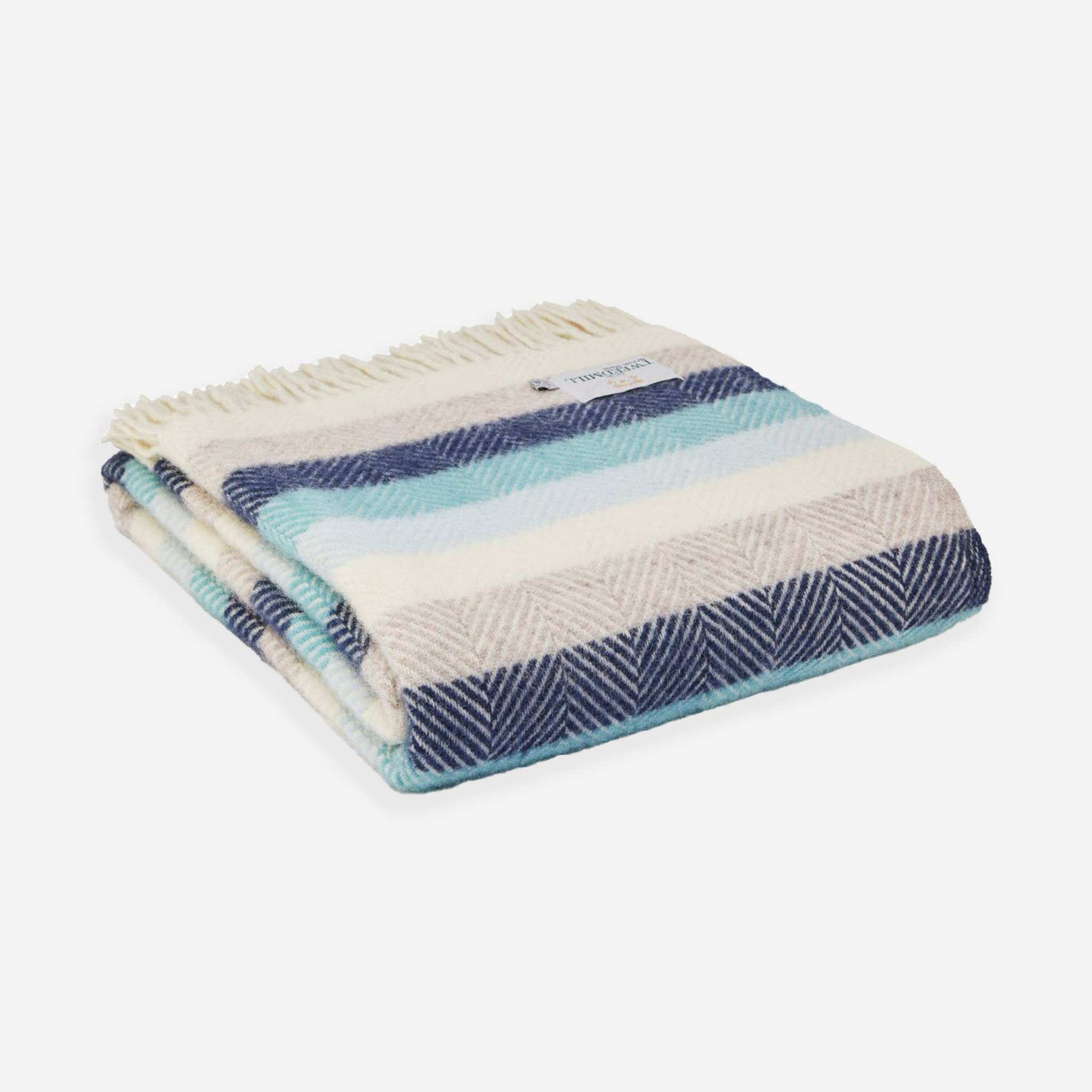 Pure New Wool Throw | Seashore Stripe