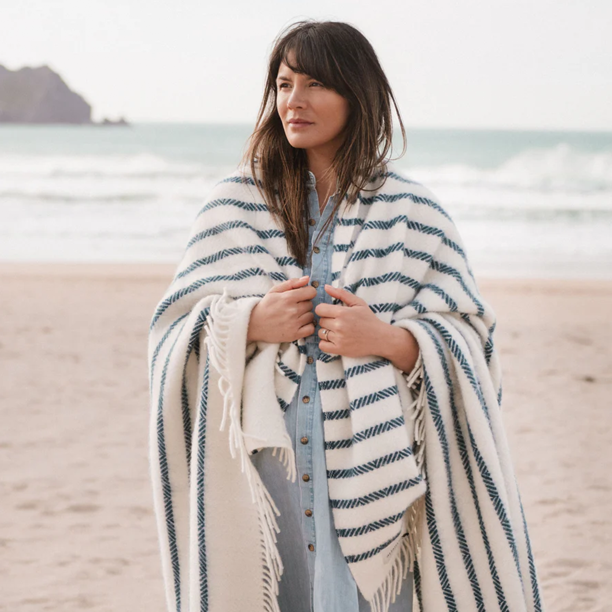 Stripe Wool Blanket | Sailor Blue