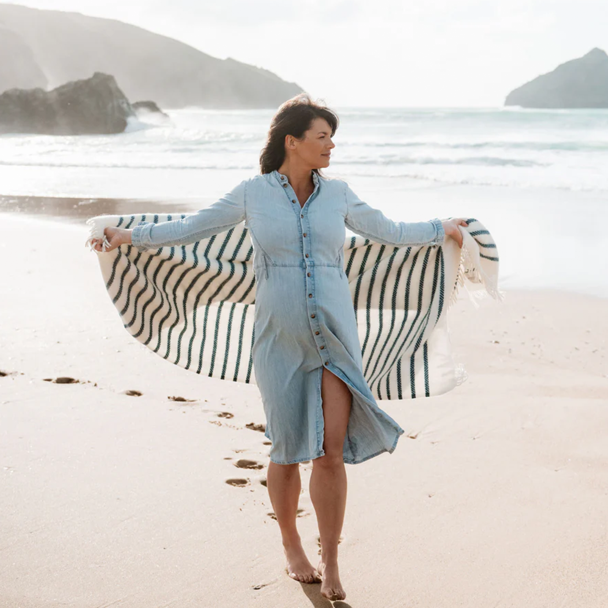 Stripe Wool Blanket | Sailor Blue