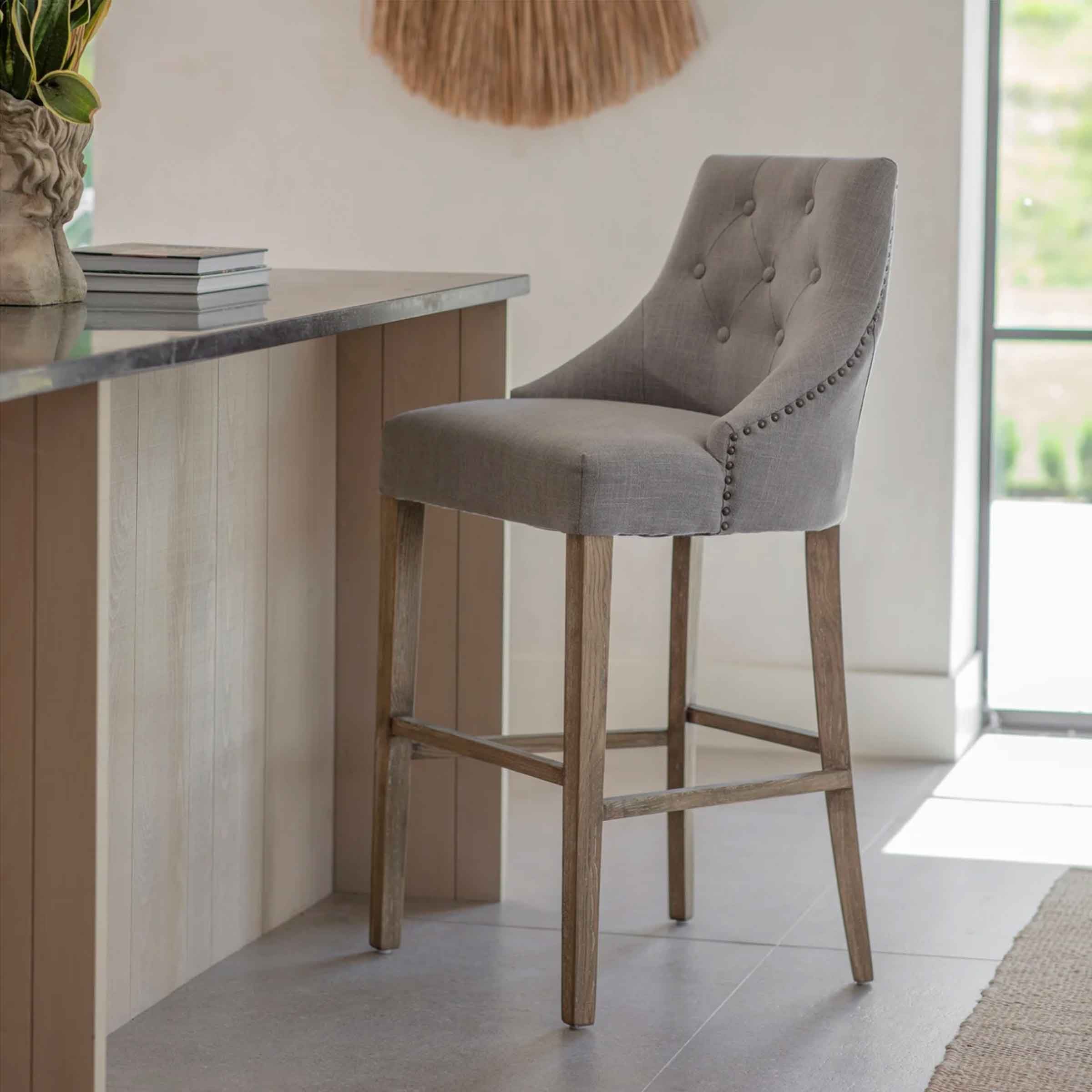 Sulu Button Back Bar Stool