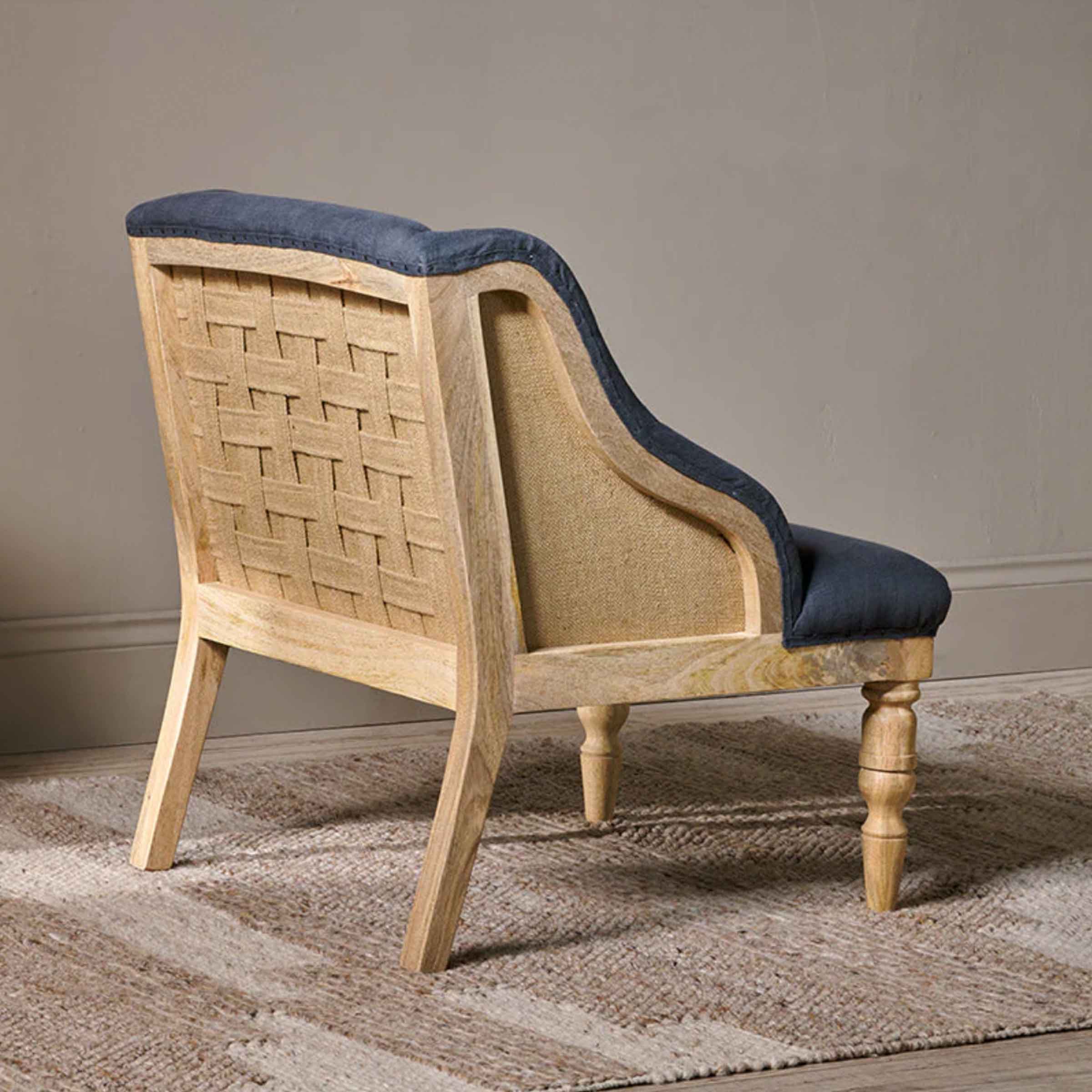 Sumba Deconstructed Linen Armchair | Charcoal