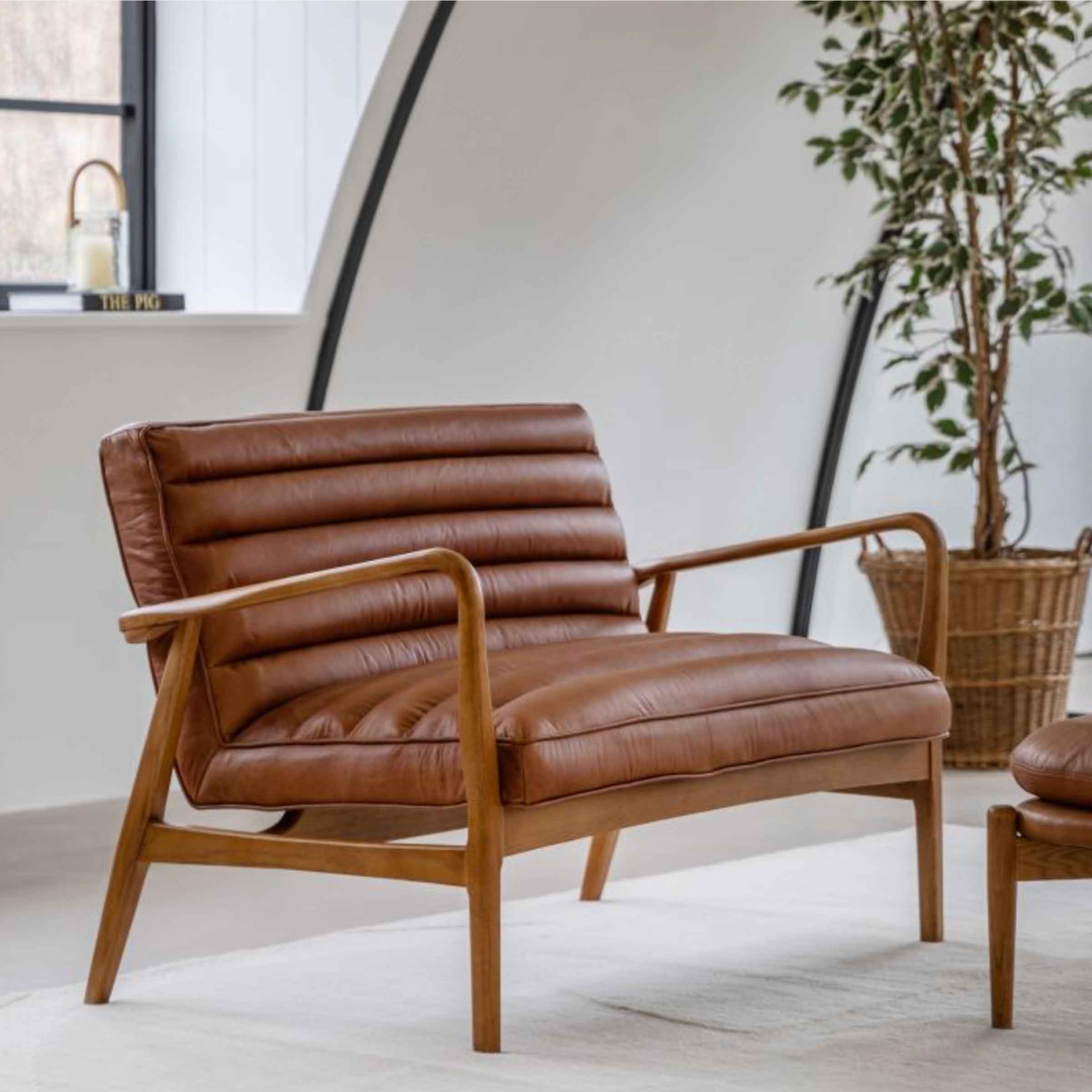 Sunut 2 Seater Sofa | Leather | Vintage Brown