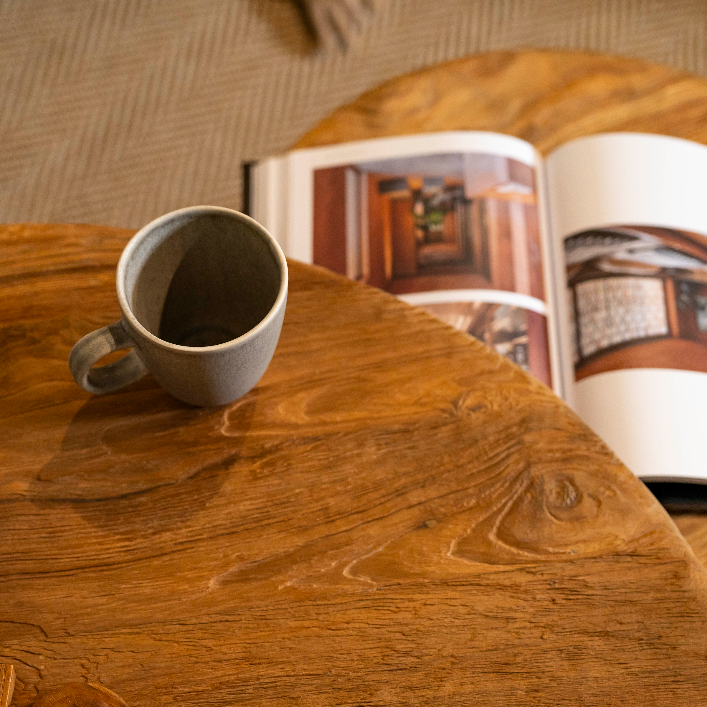 Wayan Reclaimed Teak Round Coffee Table | Large