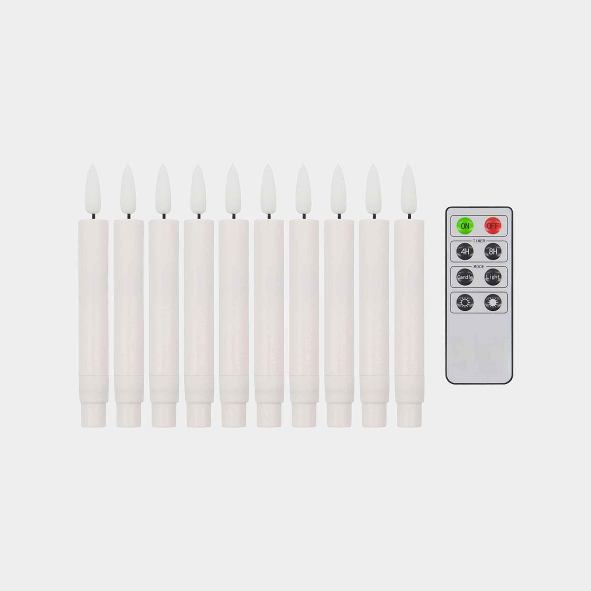 White LED Christmas Tree Lights with Remote | Set of 10