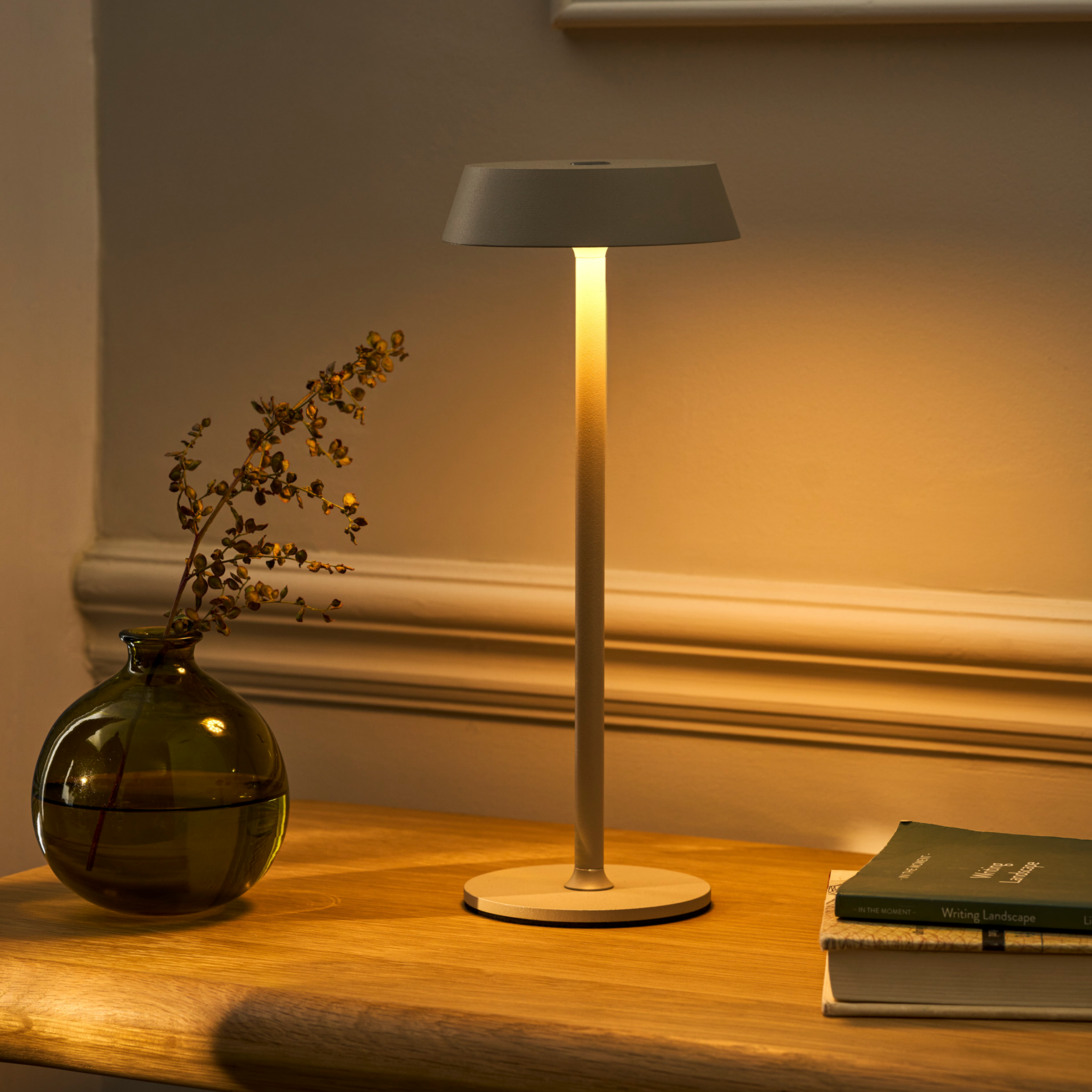 Winstone Rechargeable Slim Table Lamp | Clay