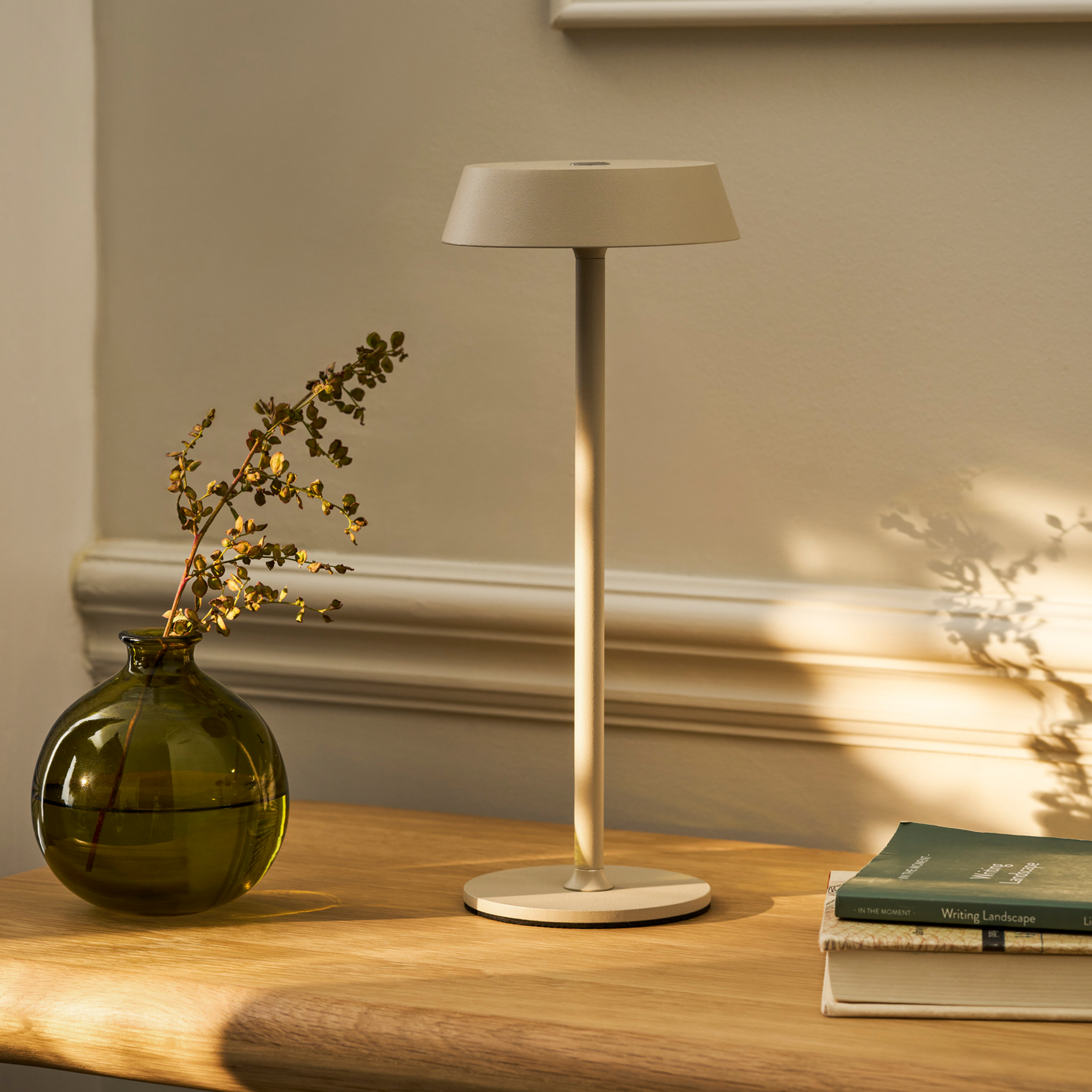 Winstone Rechargeable Slim Table Lamp | Clay