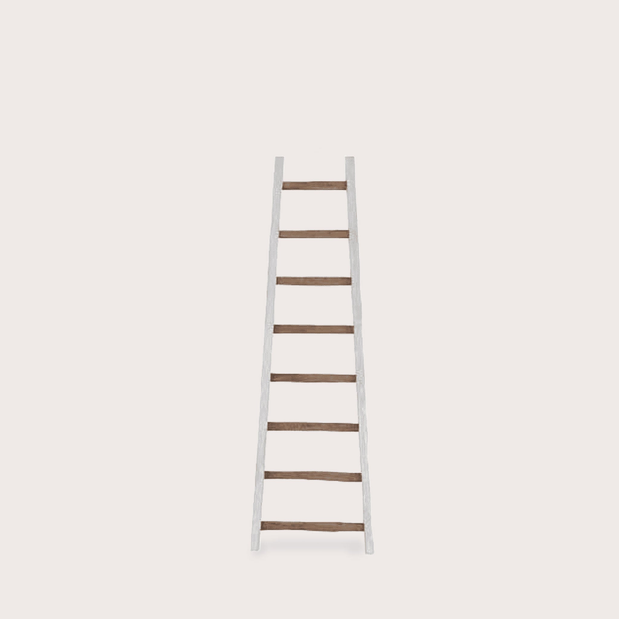 Reclaimed Teak Towel Ladder - White