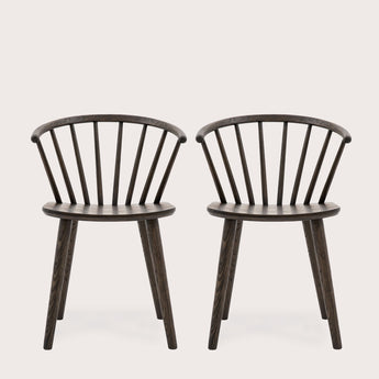 Palu Dining Chairs (Pair) - Mocha