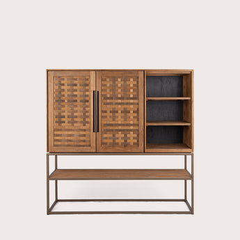 Karma Pure Cabinet (2 Doors, 3 Shelves, 1 Open Rack)
