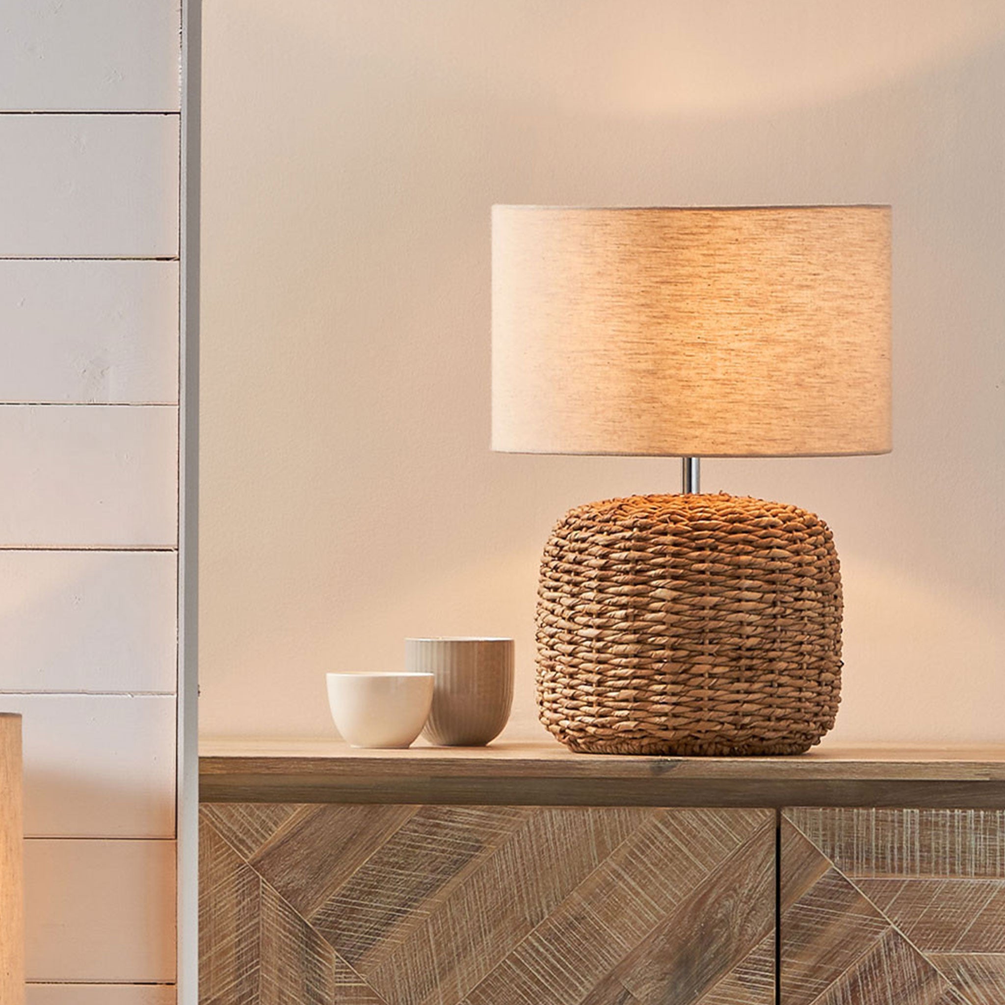 Acer Natural Woven Small Table Lamp