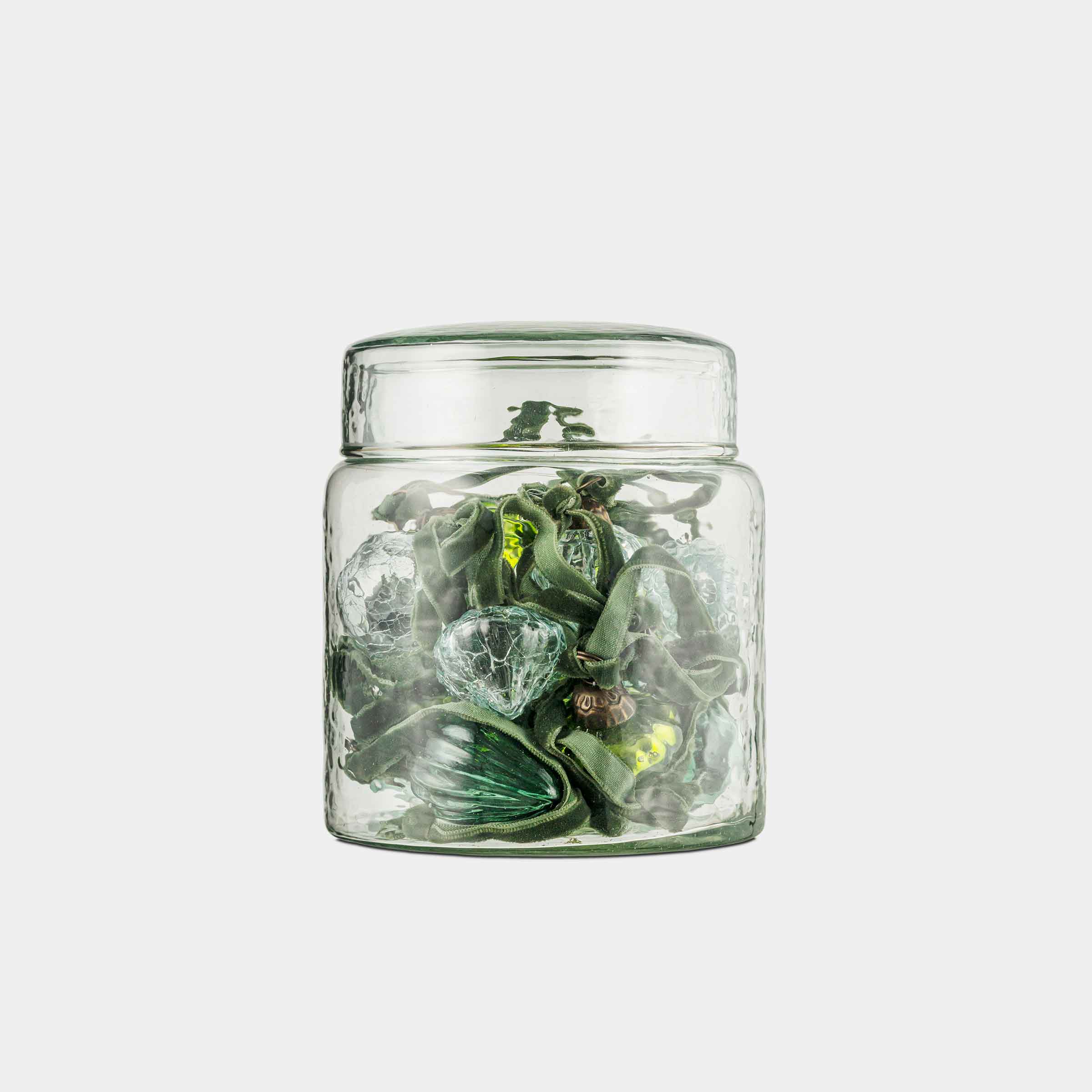 Adisa Bauble Jar - Mixed Green and Clear (Set of 16)