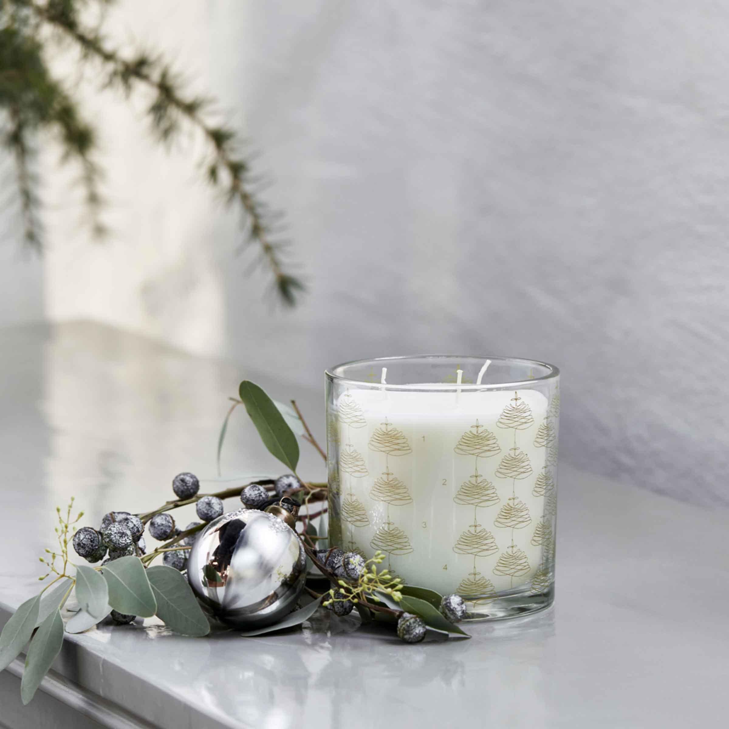 Advent Candle in Glass | Gold