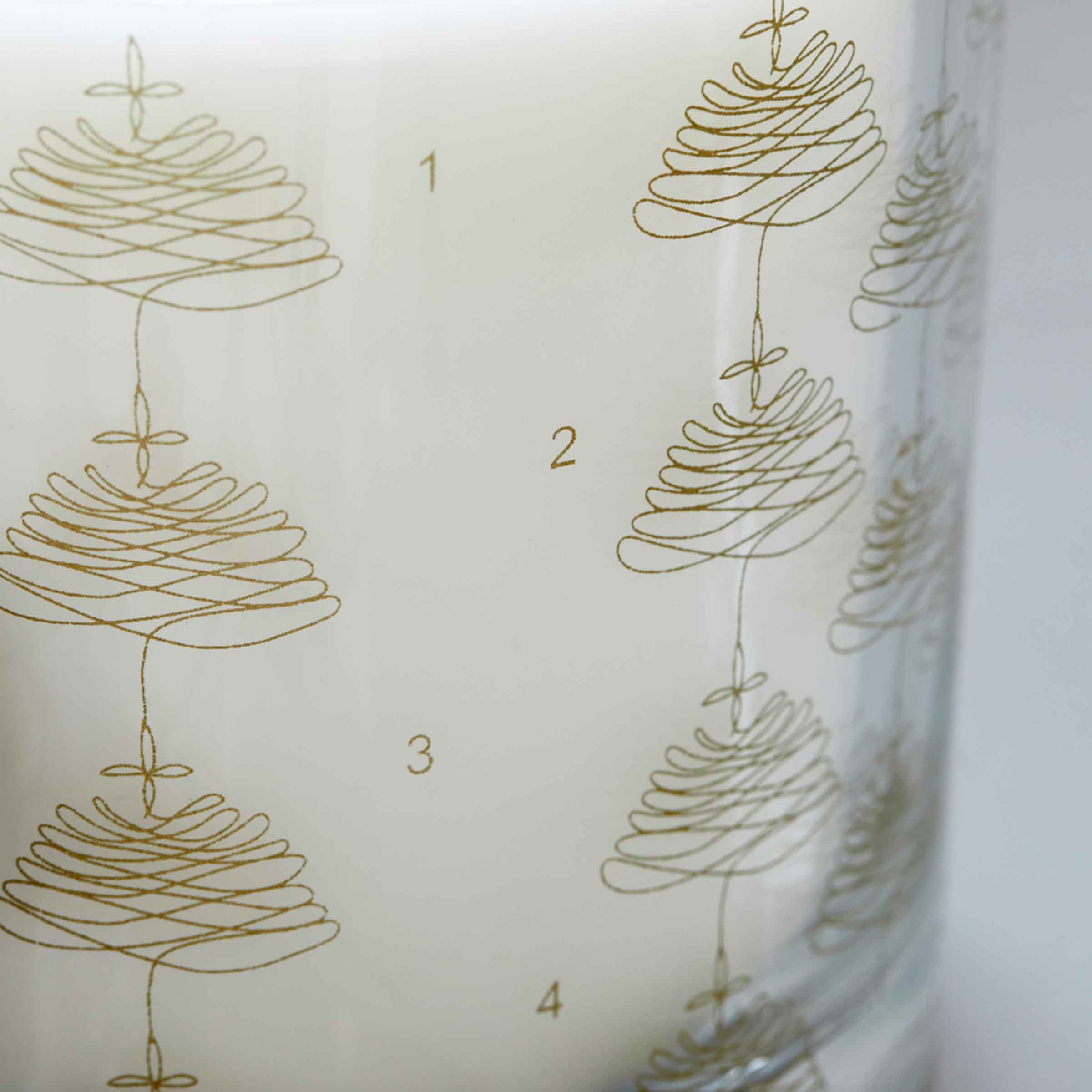 Advent Candle in Glass | Gold