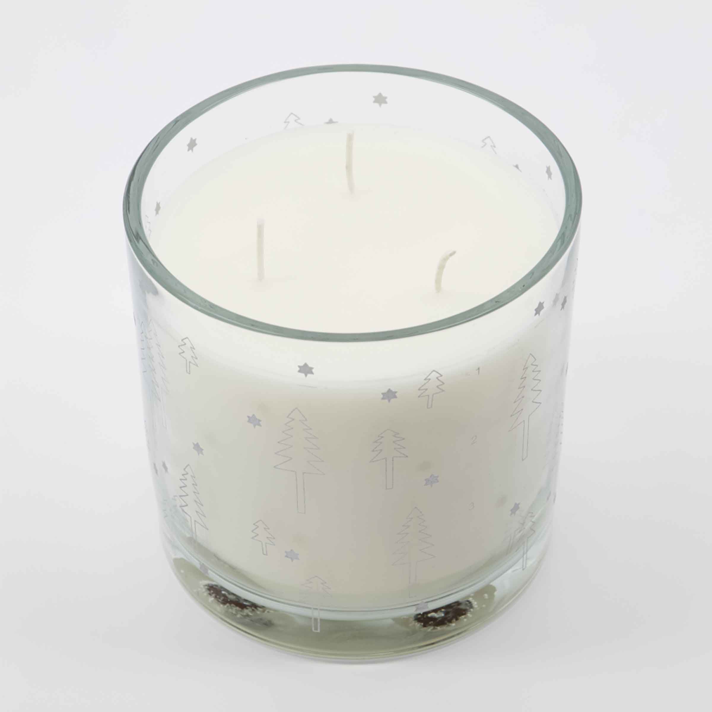 Advent Candle in Glass | Silver